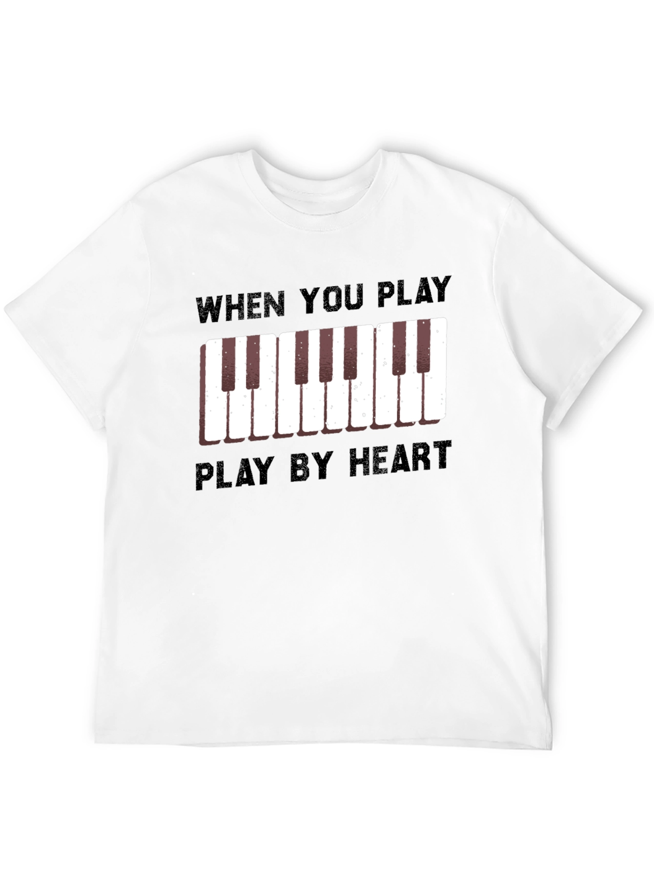 Play By Heart Piano Keys Graphic T-Shirt