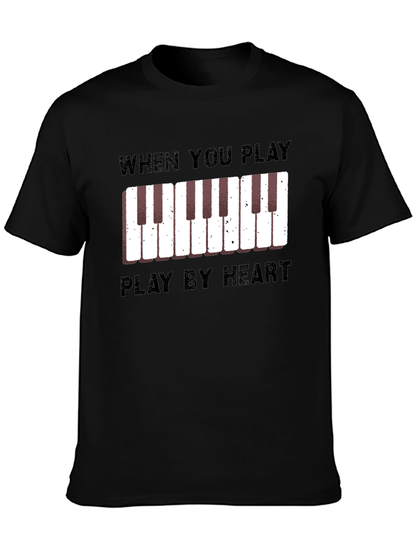 Play By Heart Piano Keys Graphic T-Shirt