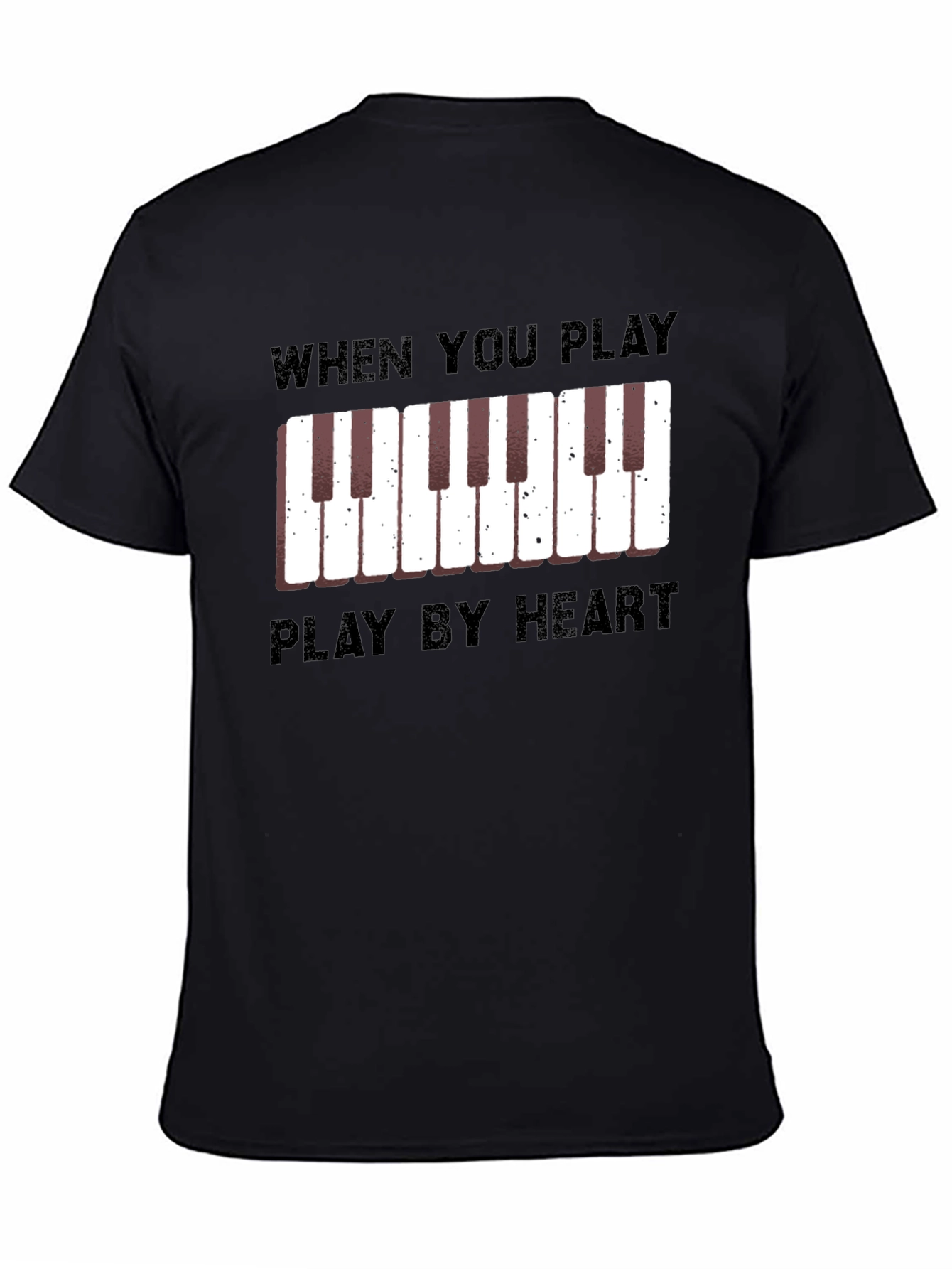 Play By Heart Piano Keys Graphic T-Shirt