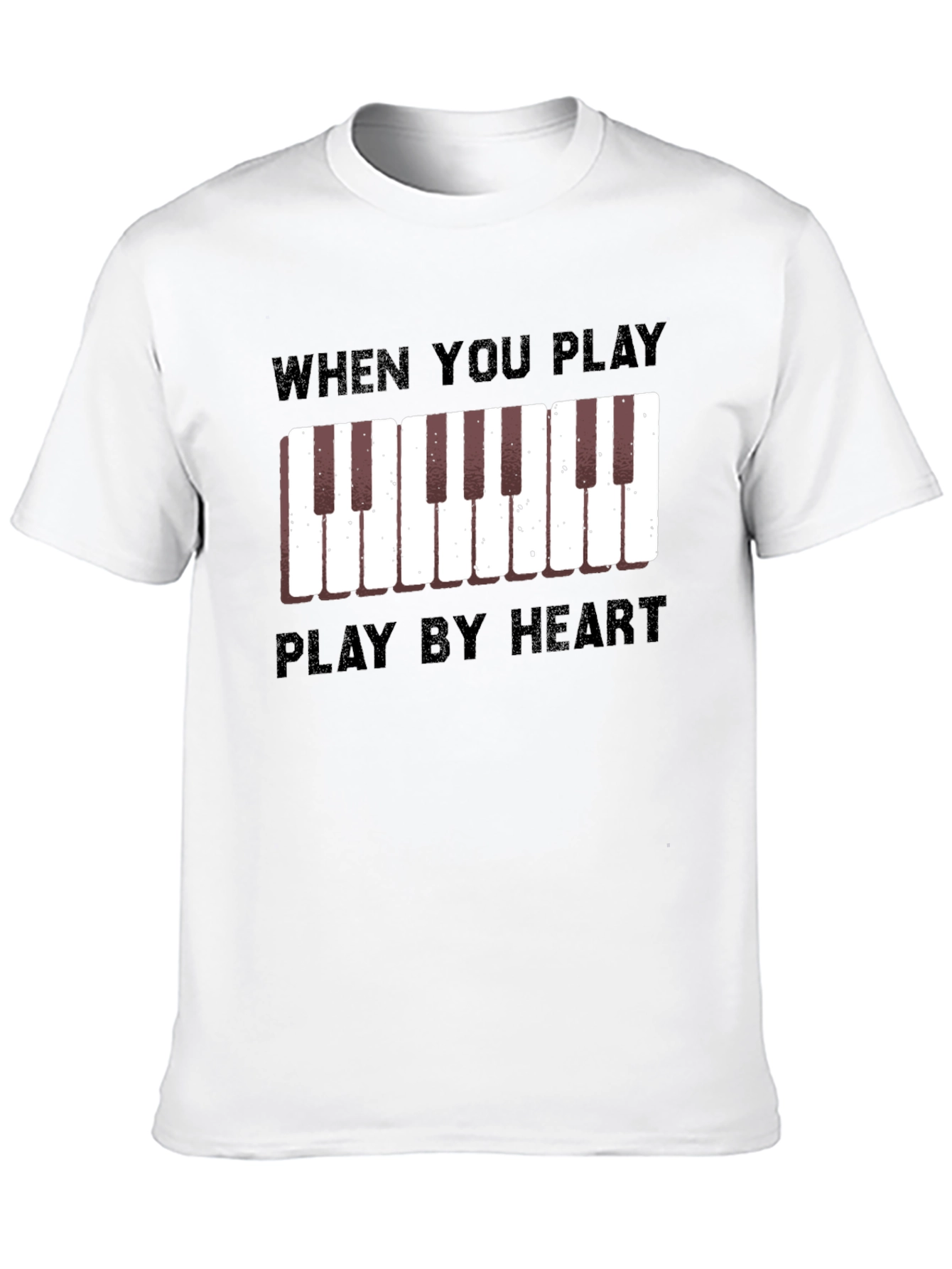 Play By Heart Piano Keys Graphic T-Shirt