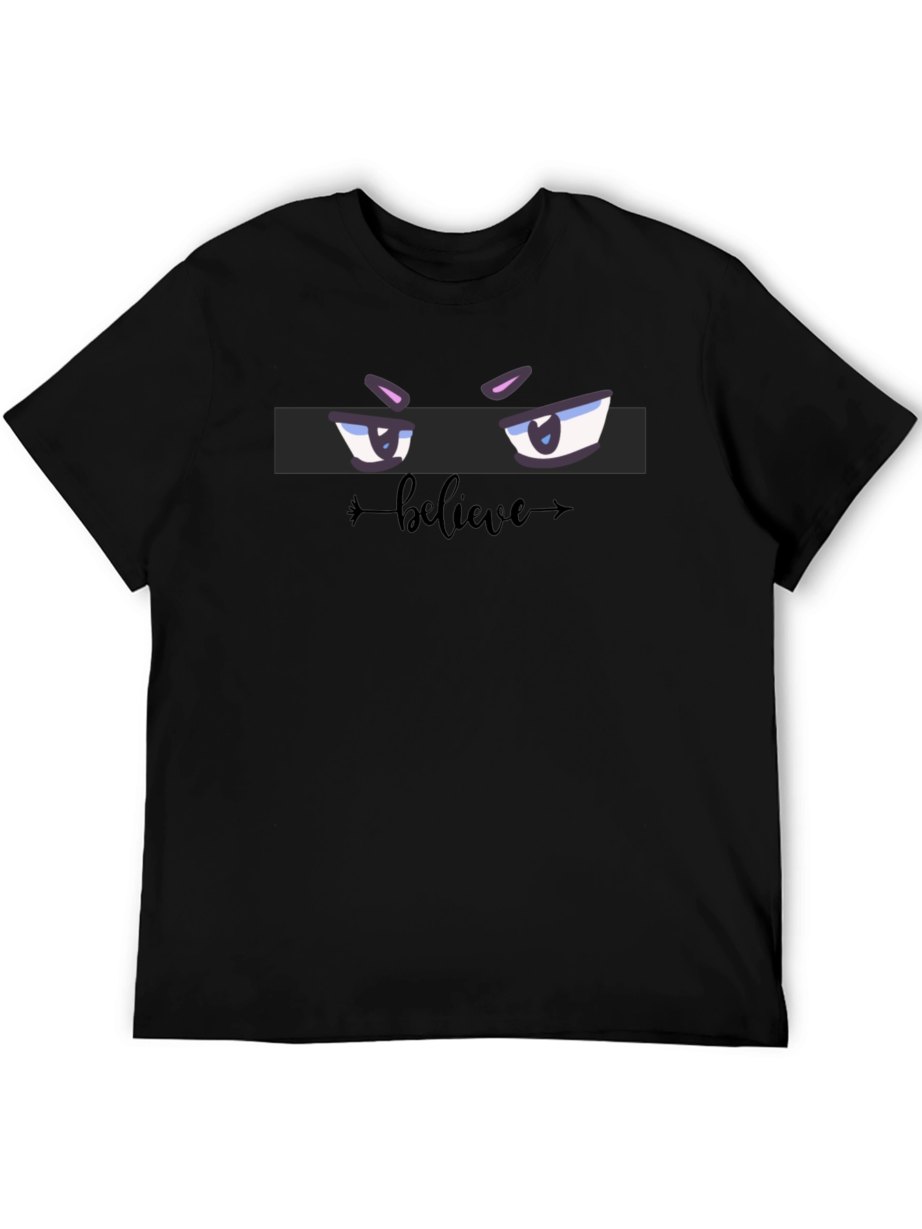 Believe Eye Graphic T-Shirt - Stylish Black Tee