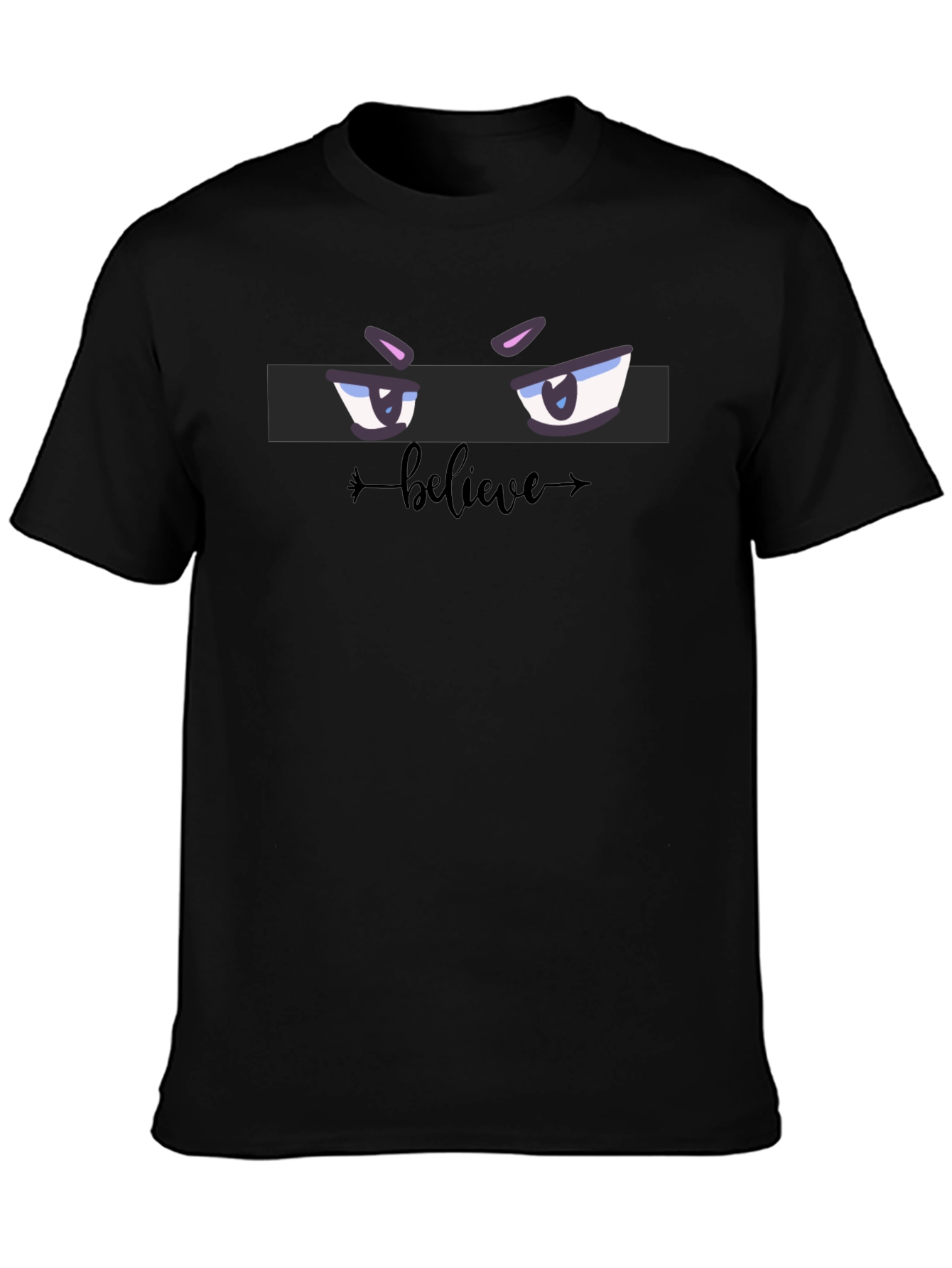 Believe Eye Graphic T-Shirt - Stylish Black Tee
