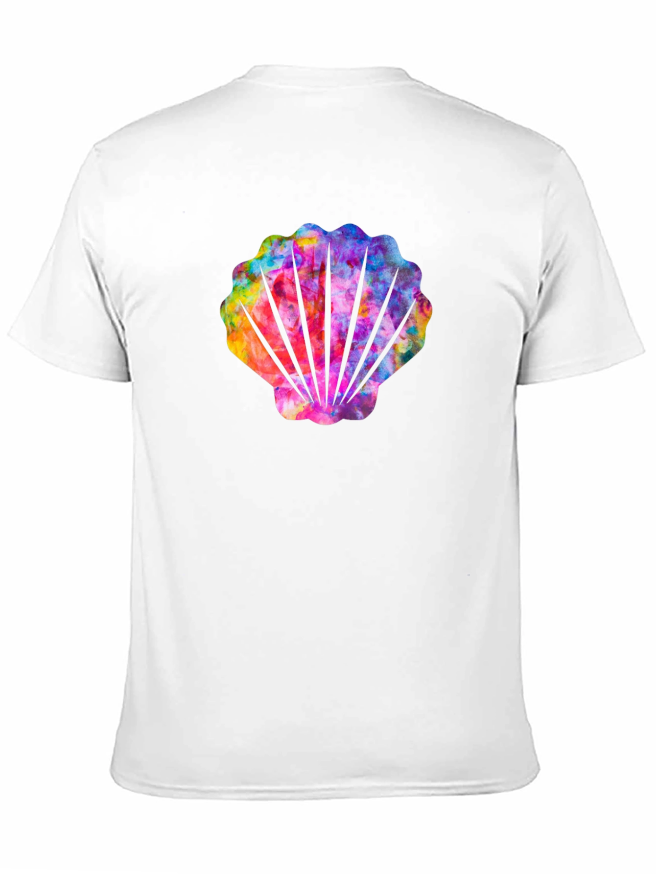Rainbow Seashell Graphic Tee - Black