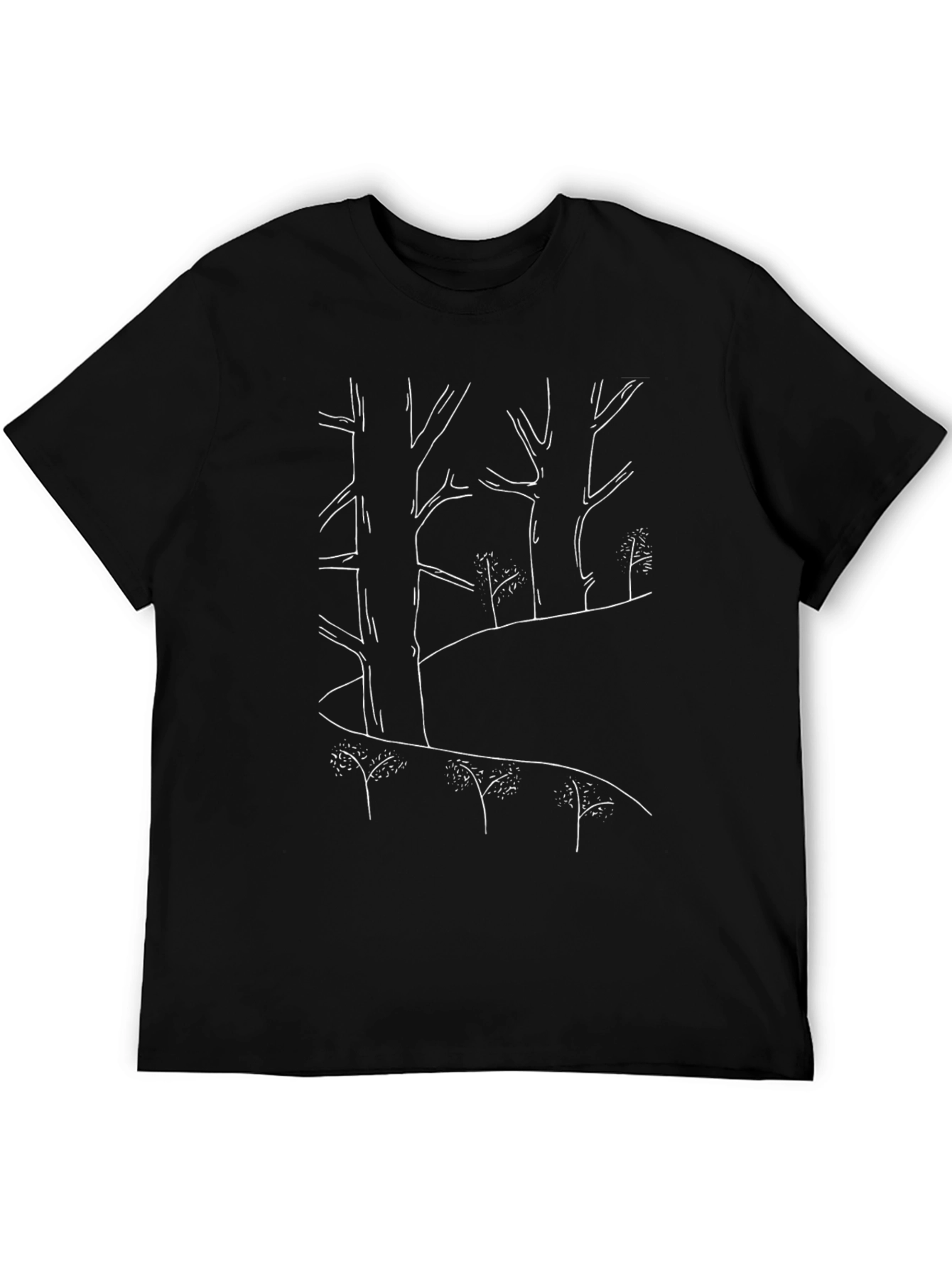 Minimalist Forest Graphic T-Shirt