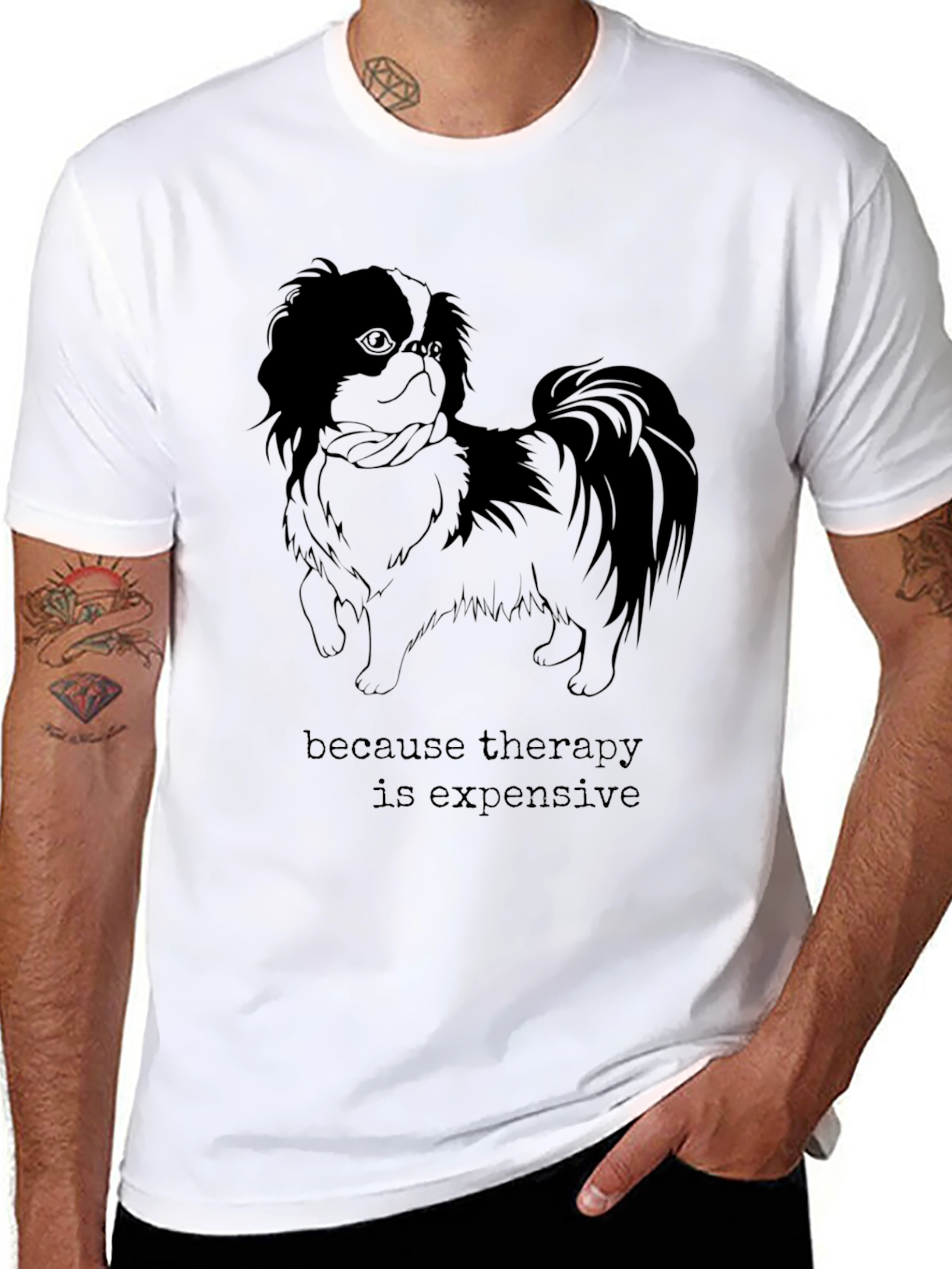 Therapy is Expensive Dog Graphic T-Shirt
