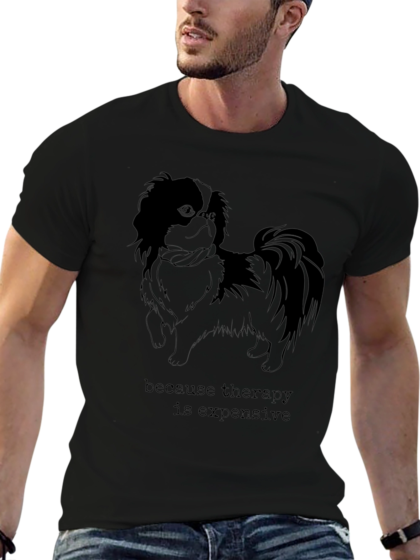 Therapy is Expensive Dog Graphic T-Shirt
