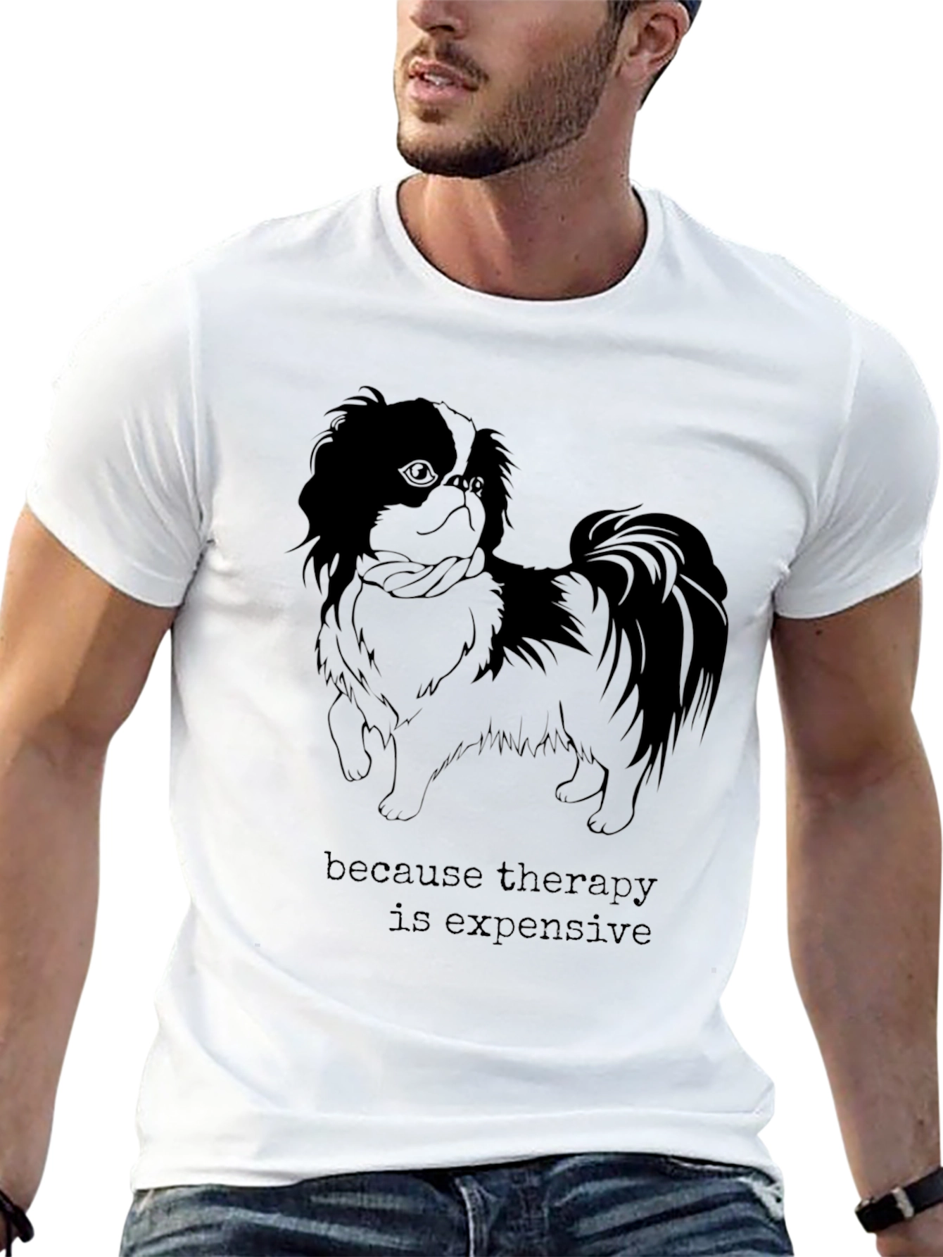 Therapy is Expensive Dog Graphic T-Shirt