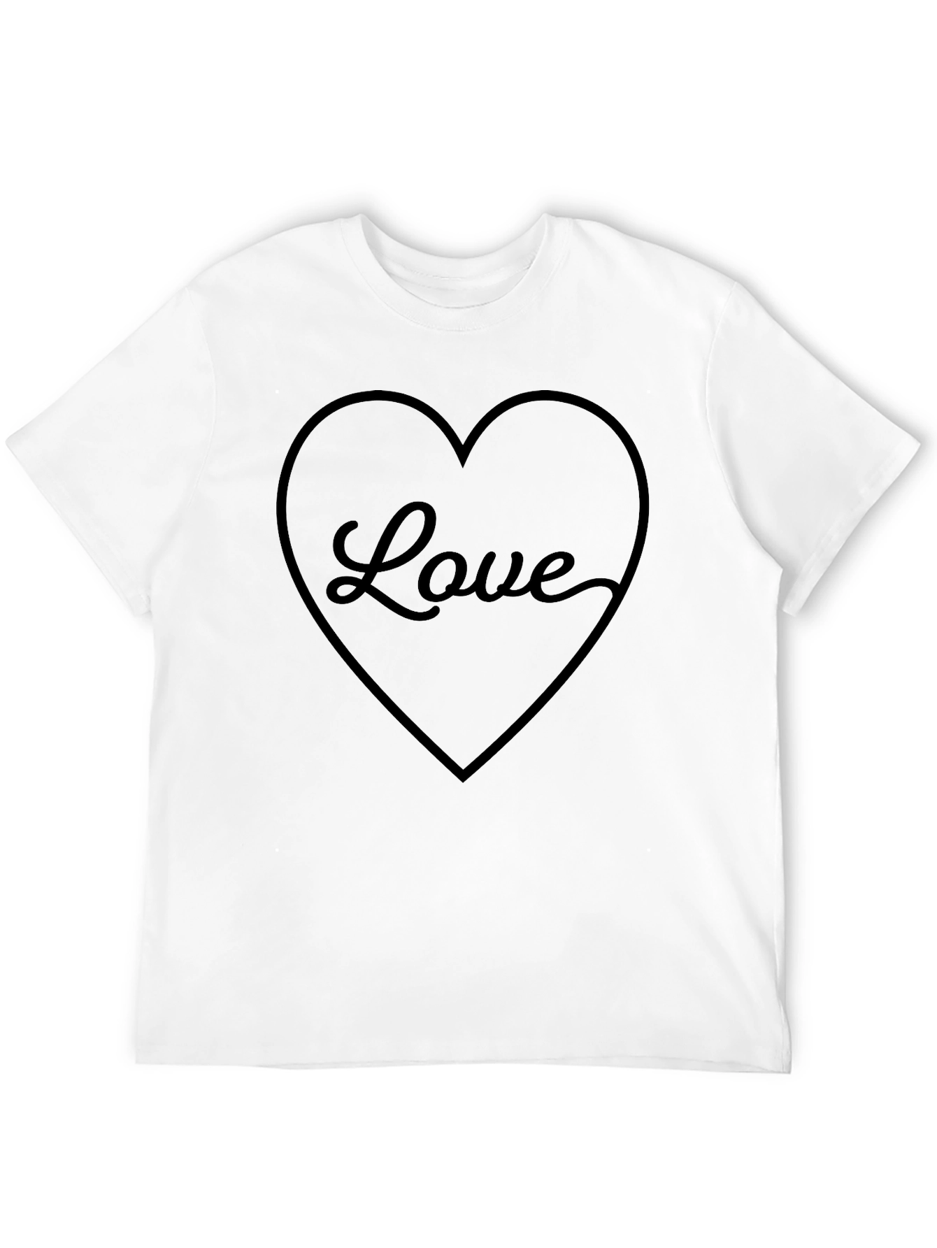 Love Heart Graphic Tee - Soft Cotton Blend T-Shirt