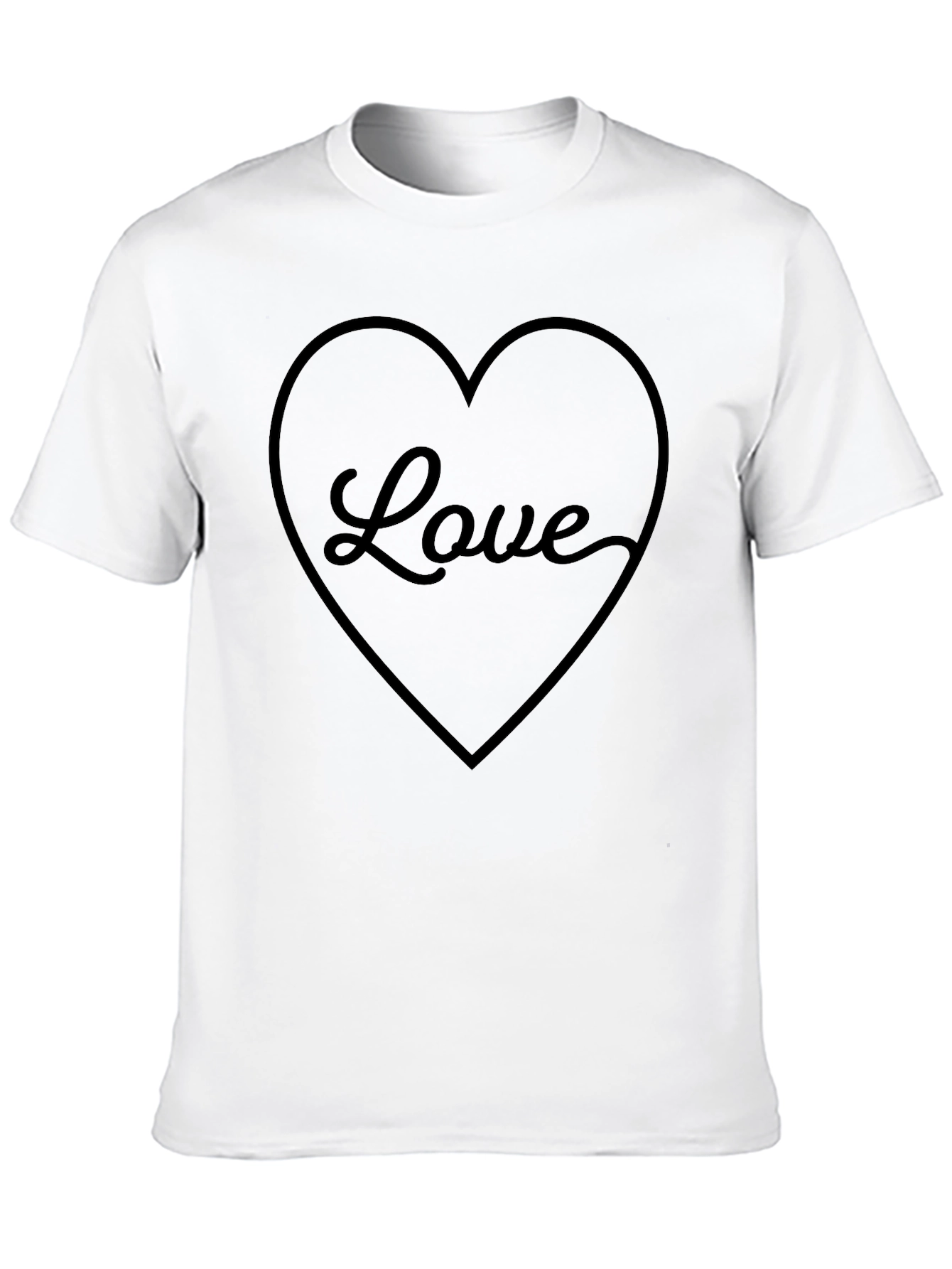 Love Heart Graphic Tee - Soft Cotton Blend T-Shirt