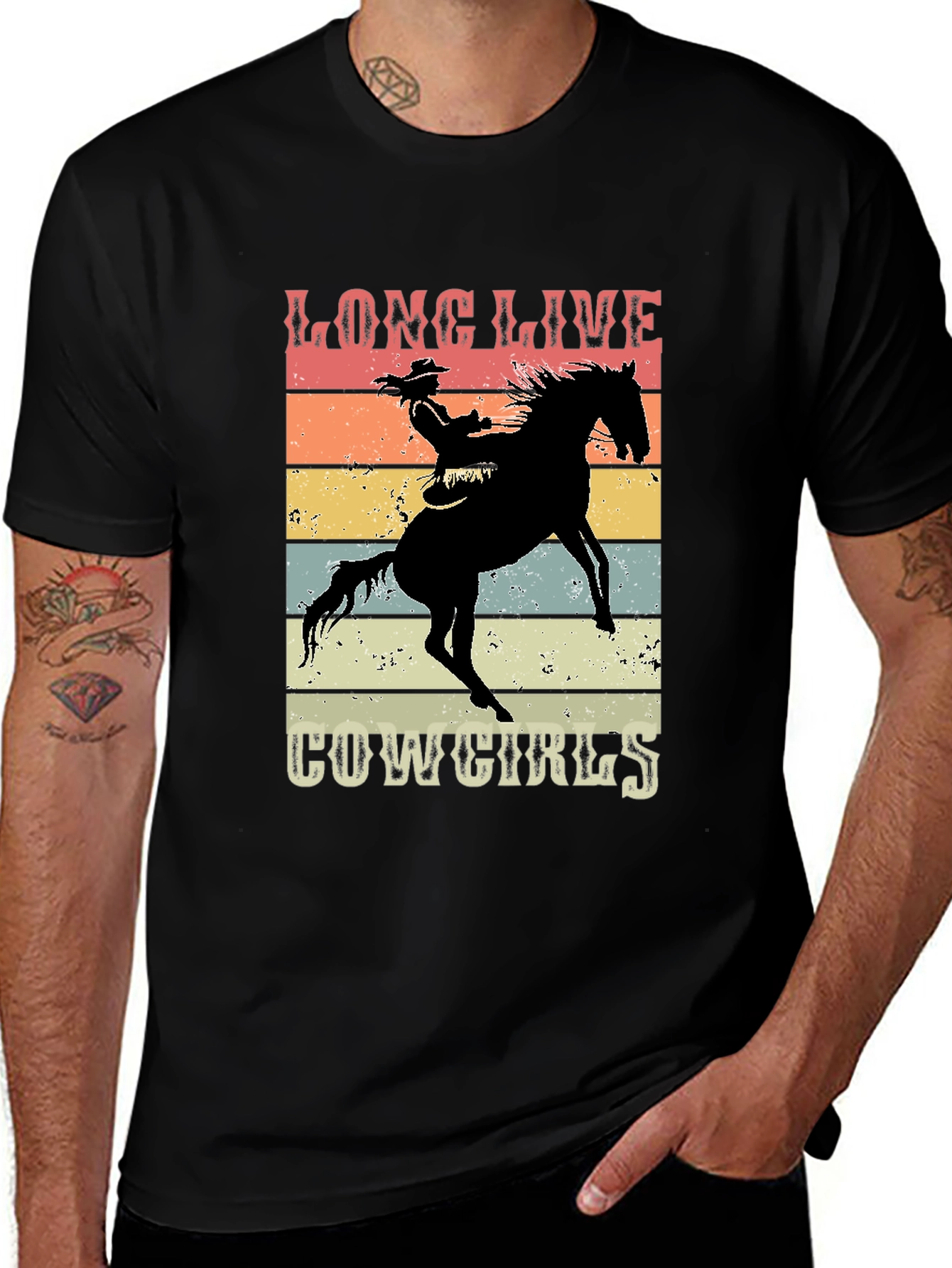 Long Live Cowgirls Graphic Tee - Retro Style