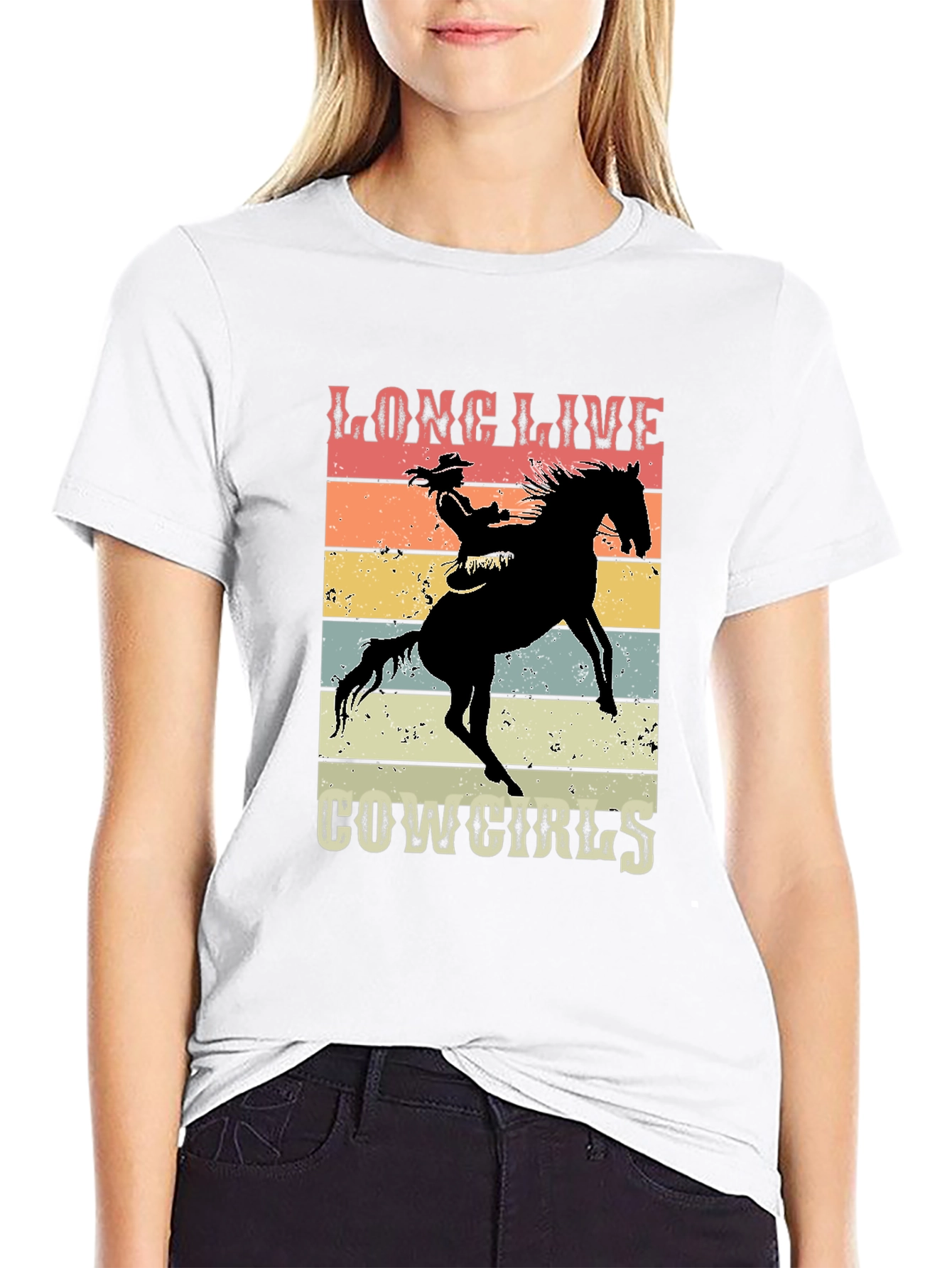 Long Live Cowgirls Graphic Tee - Retro Style