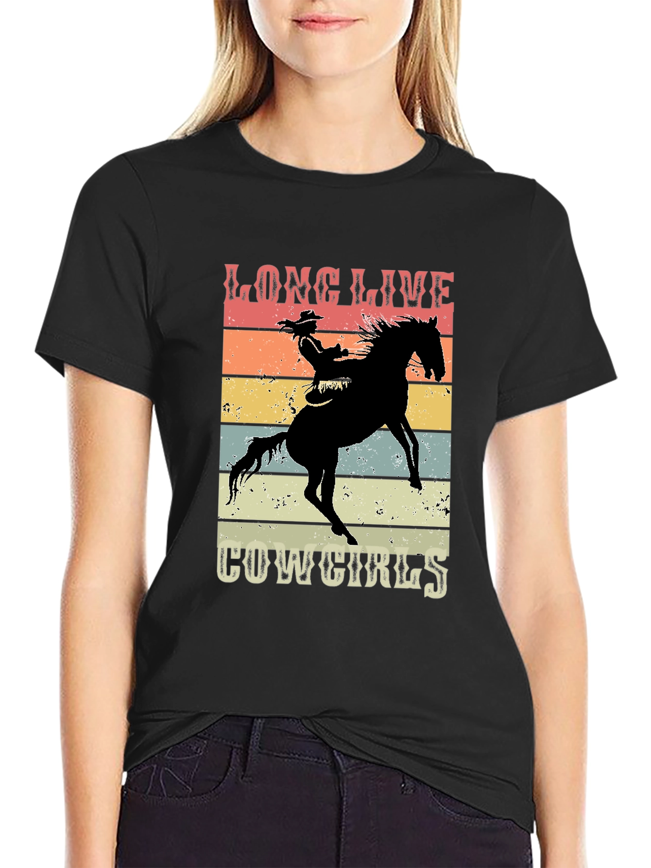 Long Live Cowgirls Graphic Tee - Retro Style