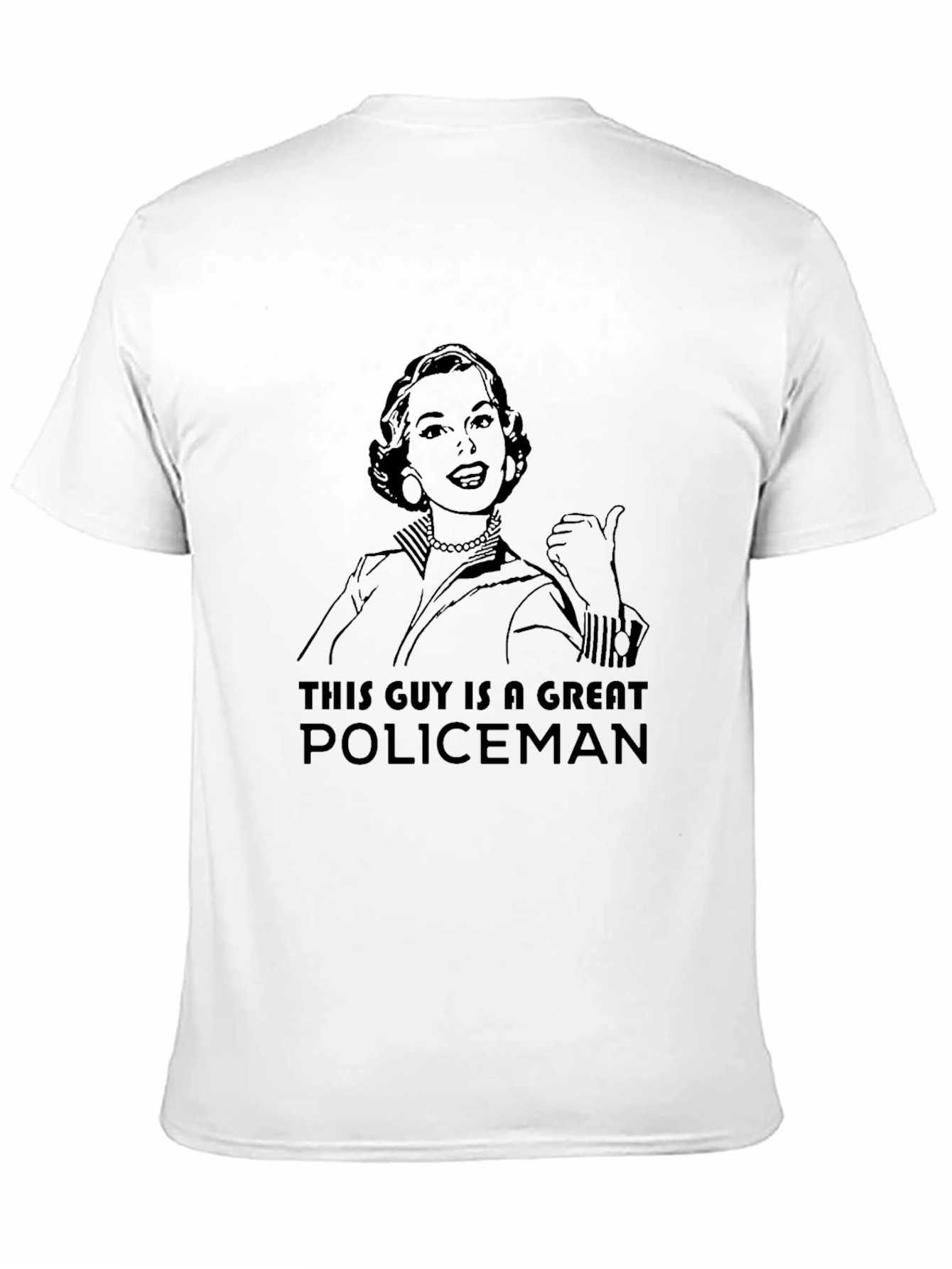 Great Policeman Graphic T-Shirt - Retro Style