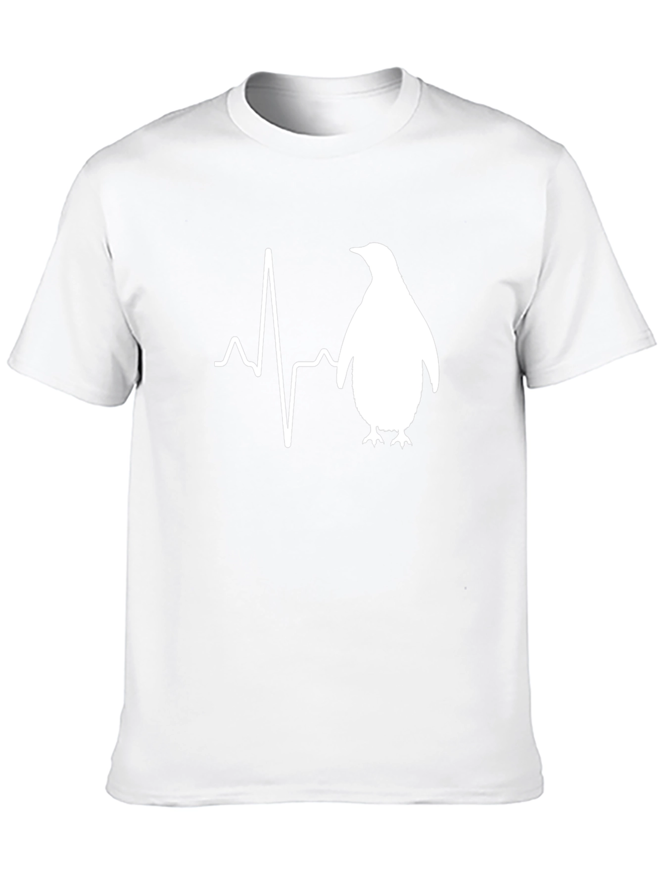 Penguin Heartbeat T-Shirt - Mens Black Graphic Tee