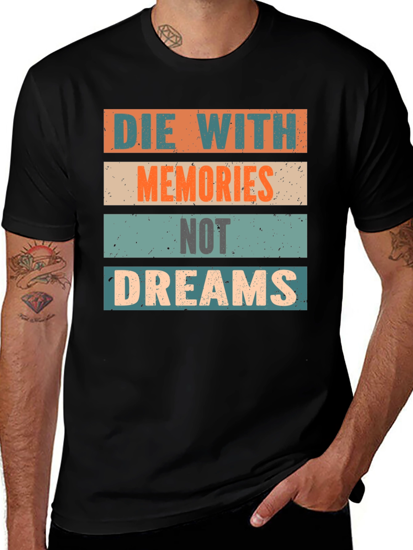 Memories Over Dreams Graphic Tee - Black
