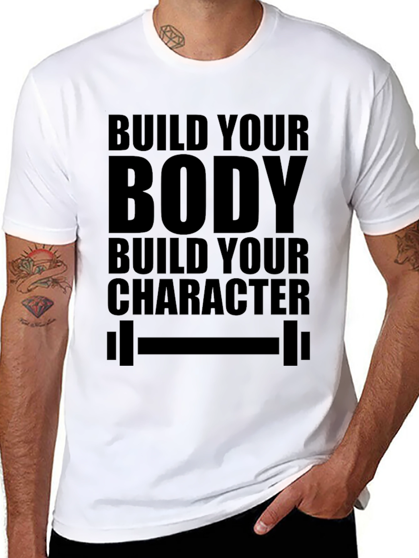 Build Your Body Black Graphic Tee
