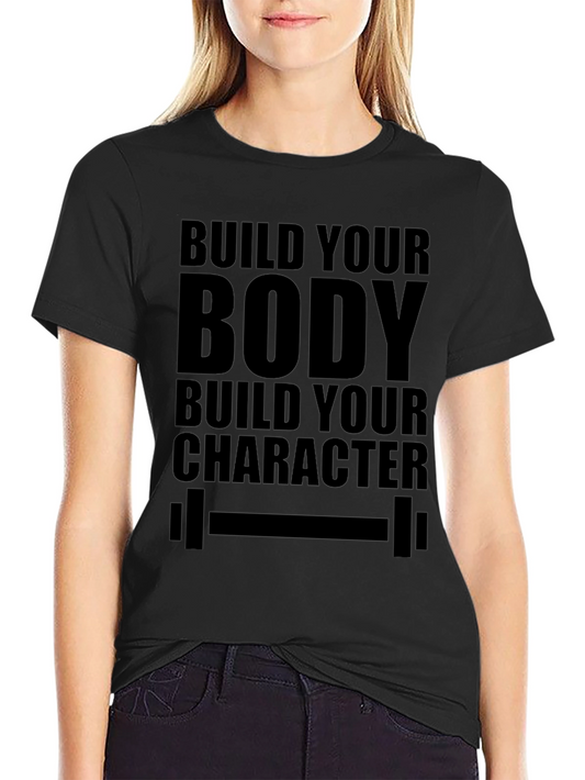 Build Your Body Black Graphic Tee