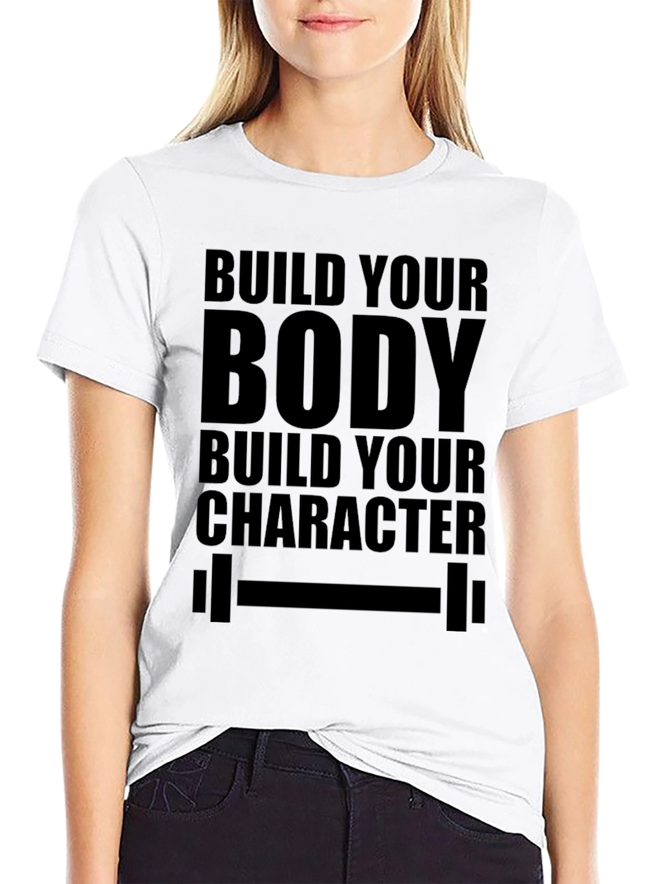 Build Your Body Black Graphic Tee
