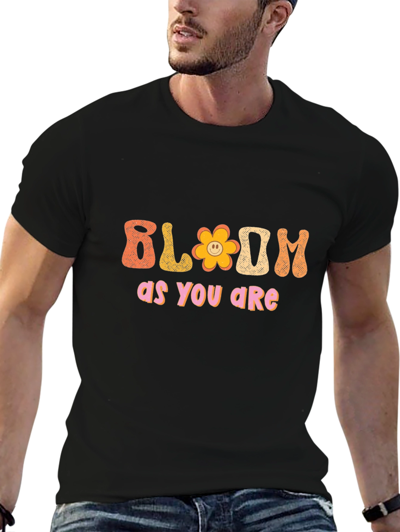 Bloom As You Are Black T-Shirt