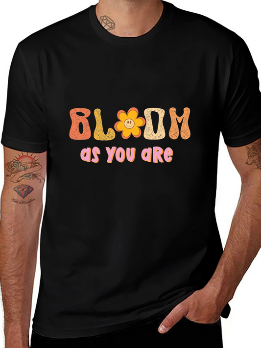 Bloom As You Are Black T-Shirt