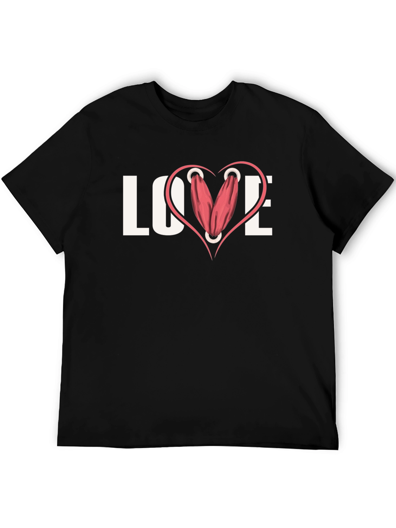 Love Gym T-Shirt - Weights Heart Design