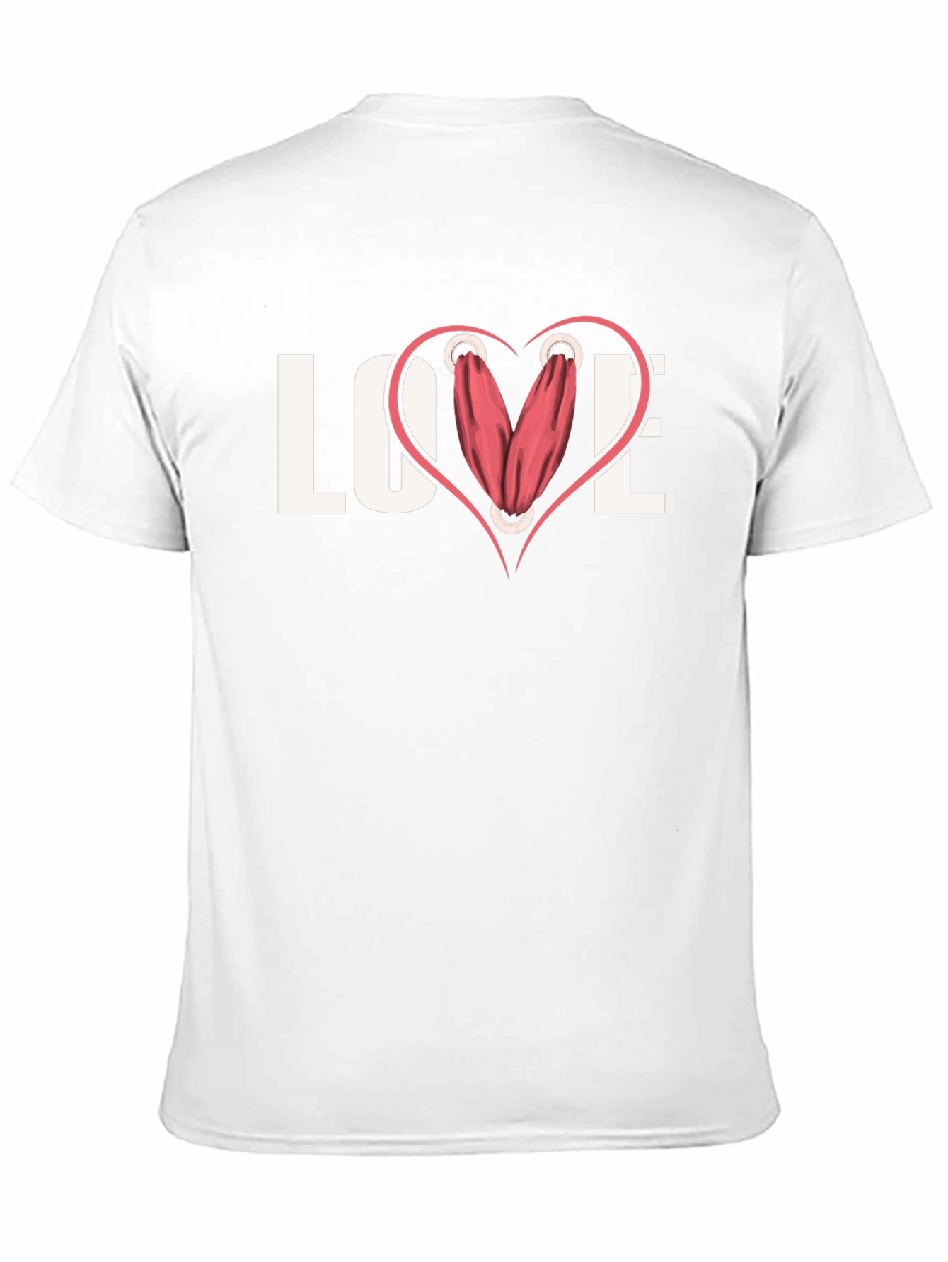 Love Gym T-Shirt - Weights Heart Design