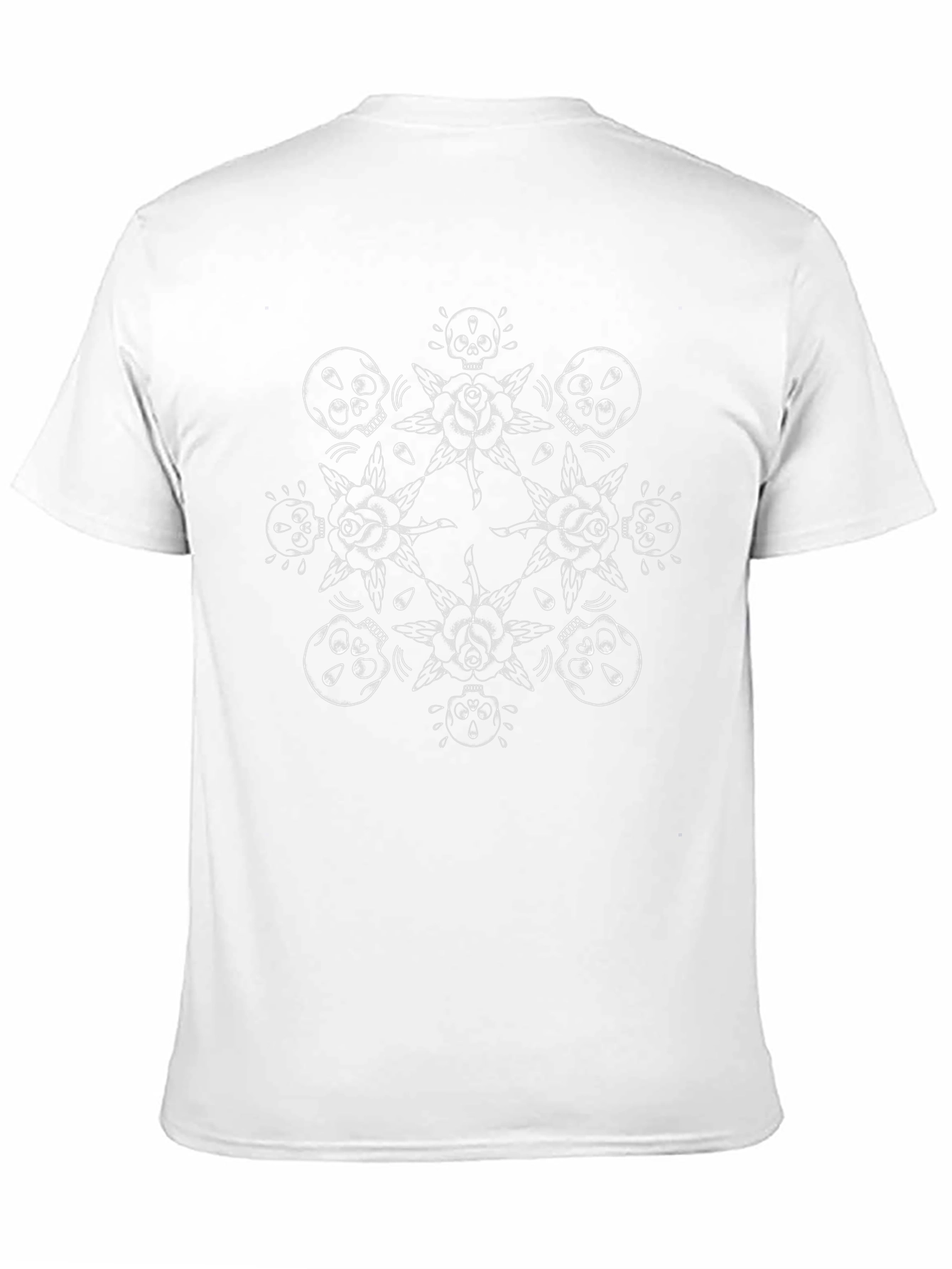 Skull & Roses Graphic Tee - Black