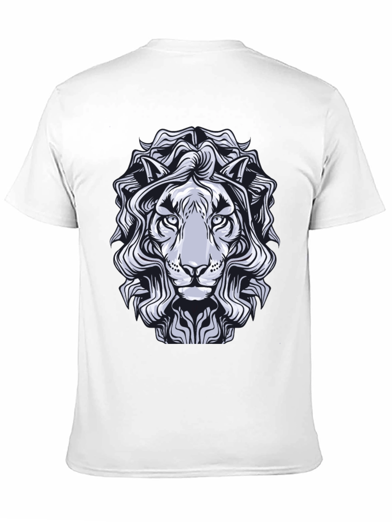 Lion Graphic Print T-Shirt - Black