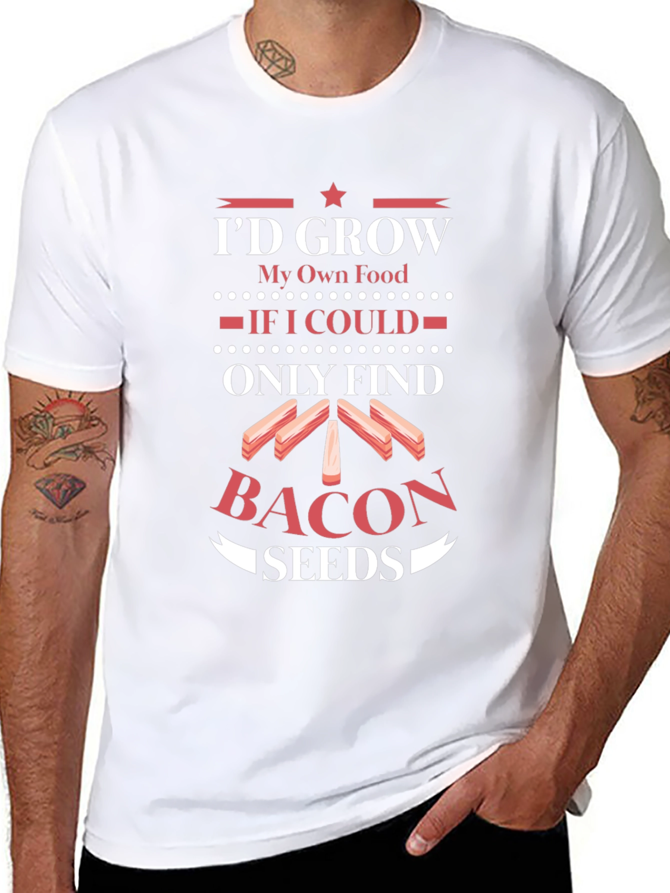 Funny Bacon Seeds Graphic Tee
