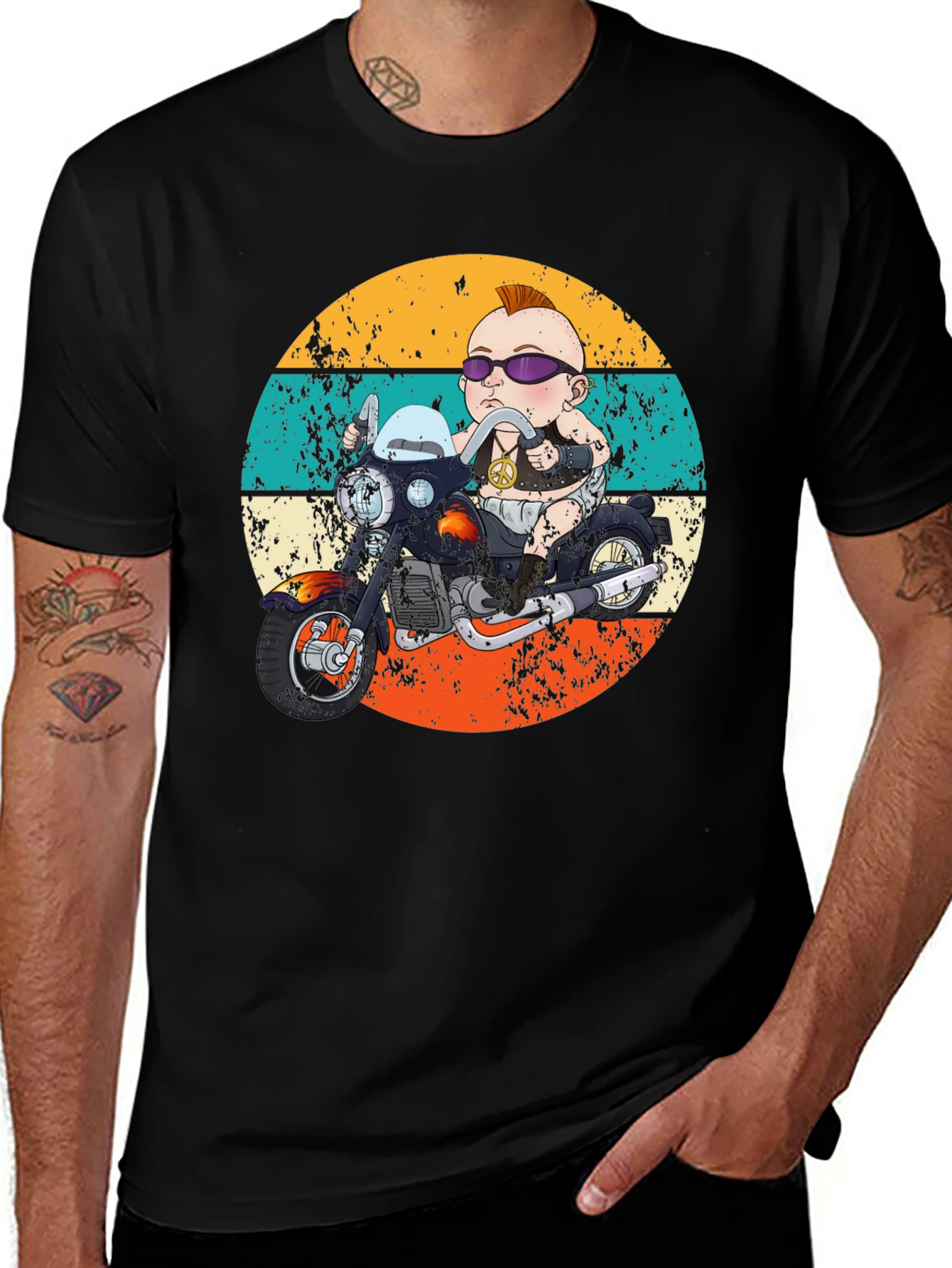 Retro Baby Biker Graphic Tee