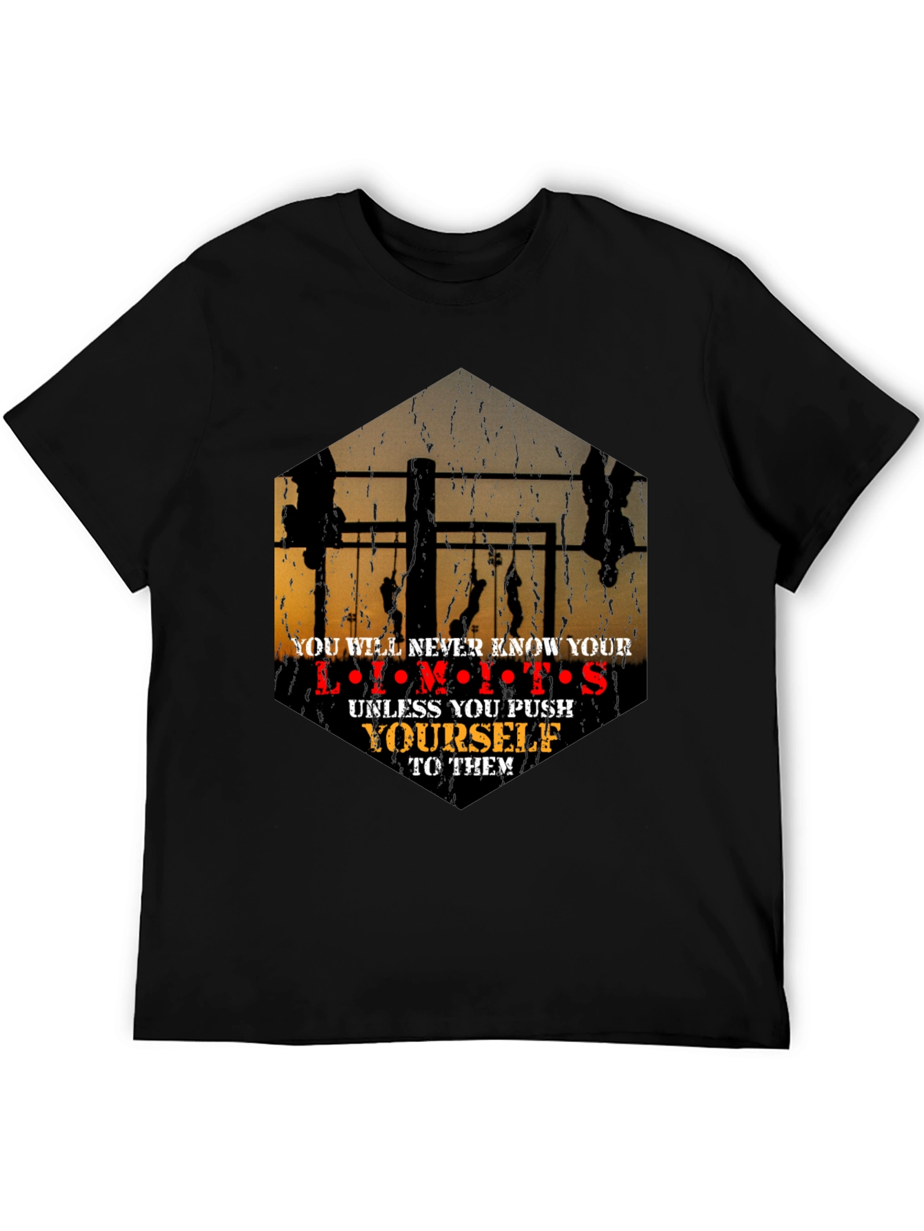 Motivational Workout Limits Graphic T-Shirt