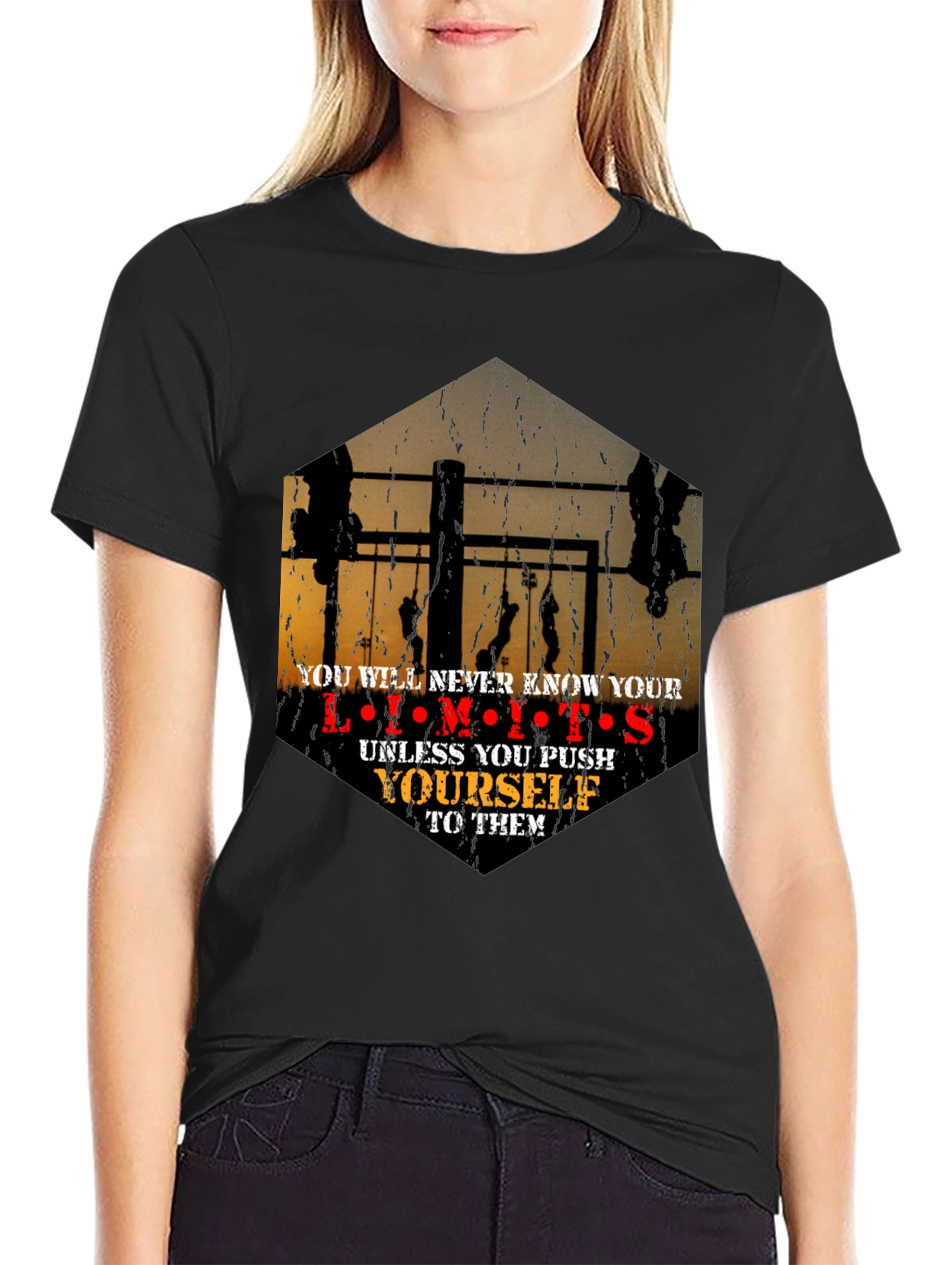 Motivational Workout Limits Graphic T-Shirt