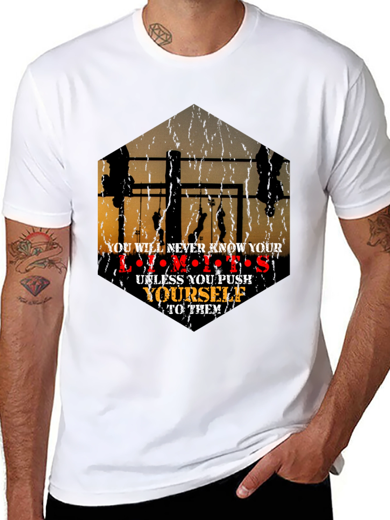 Motivational Workout Limits Graphic T-Shirt