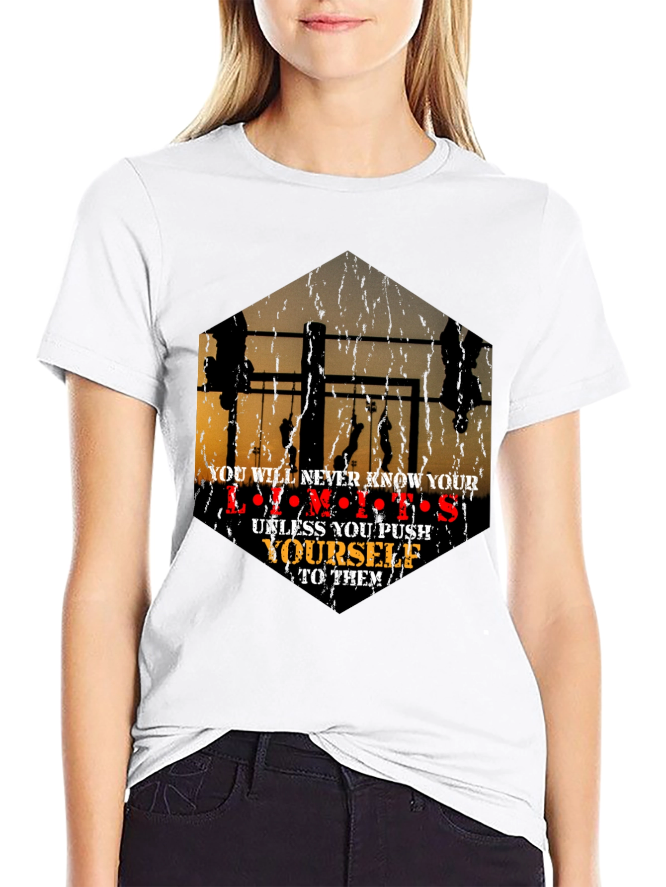 Motivational Workout Limits Graphic T-Shirt