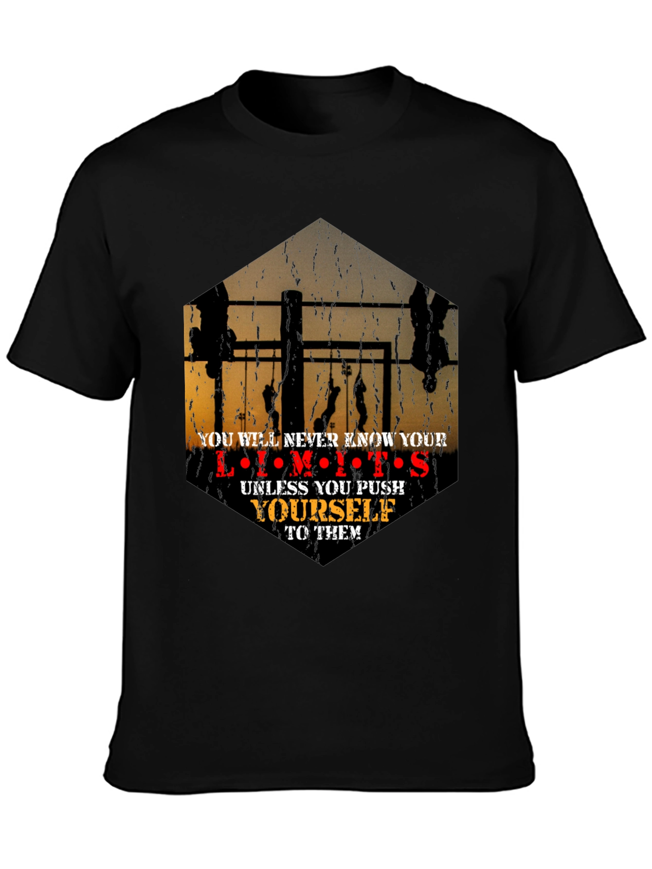 Motivational Workout Limits Graphic T-Shirt