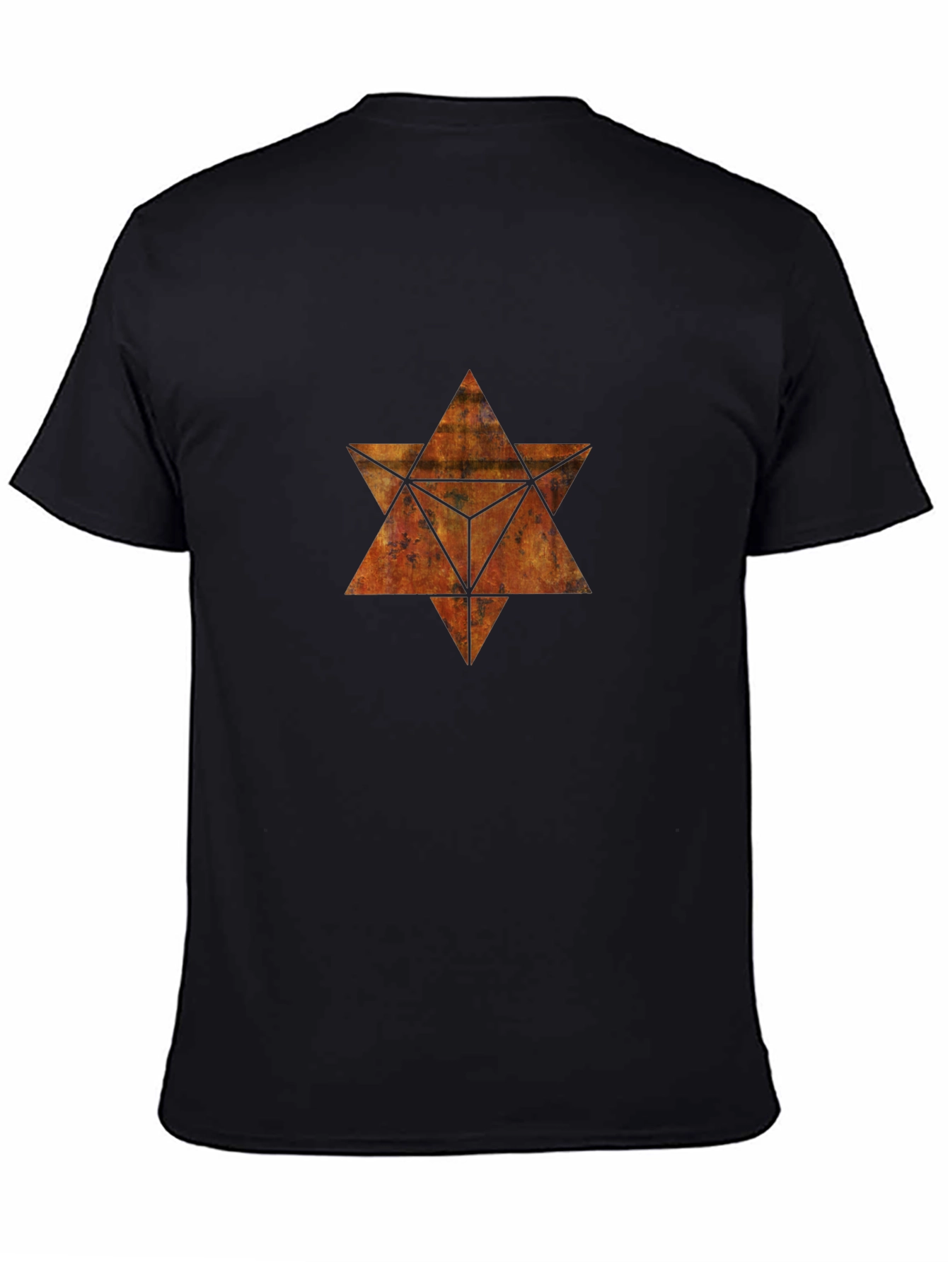 Merkaba Star Graphic T-Shirt - Black