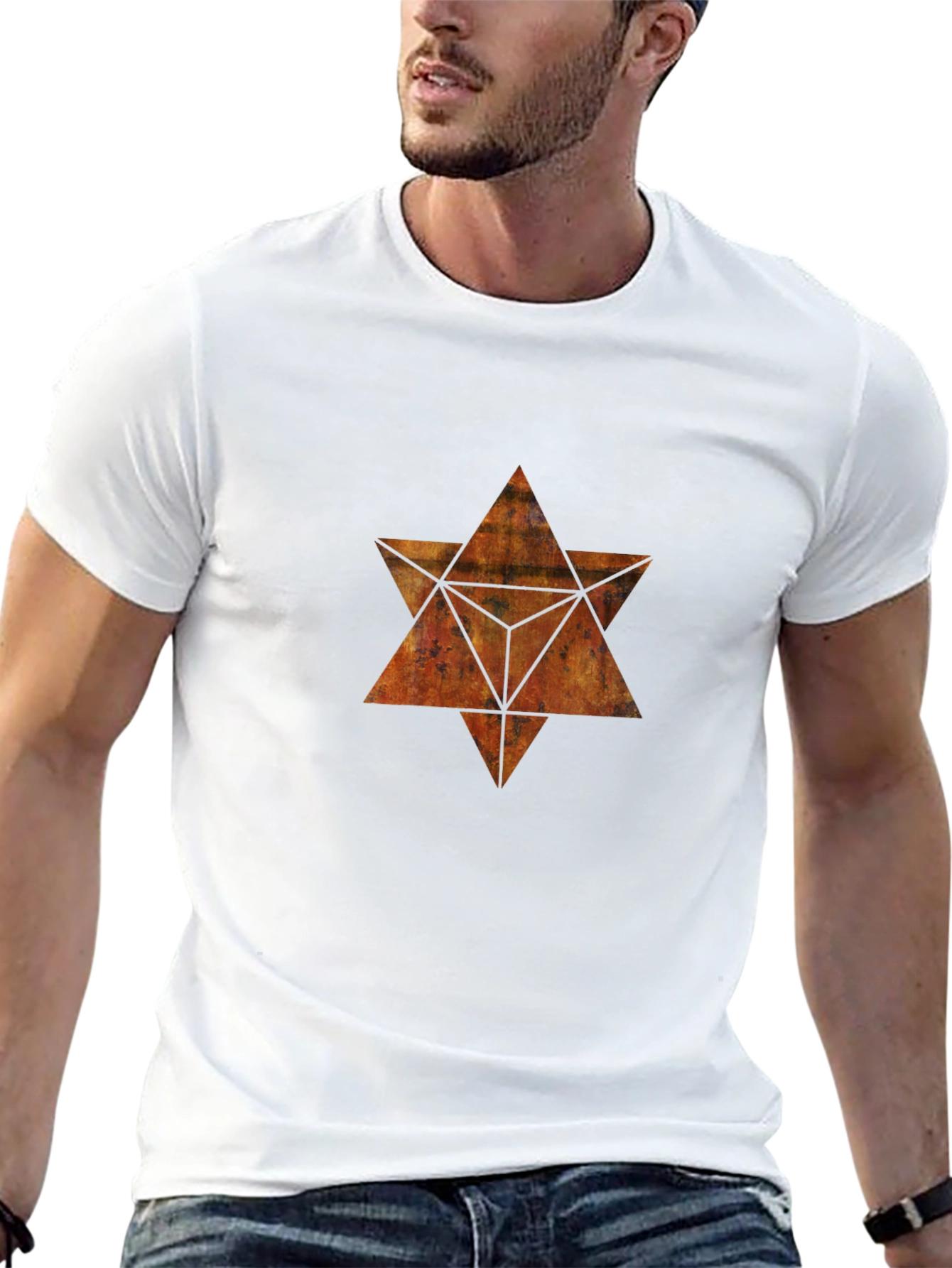 Merkaba Star Graphic T-Shirt - Black