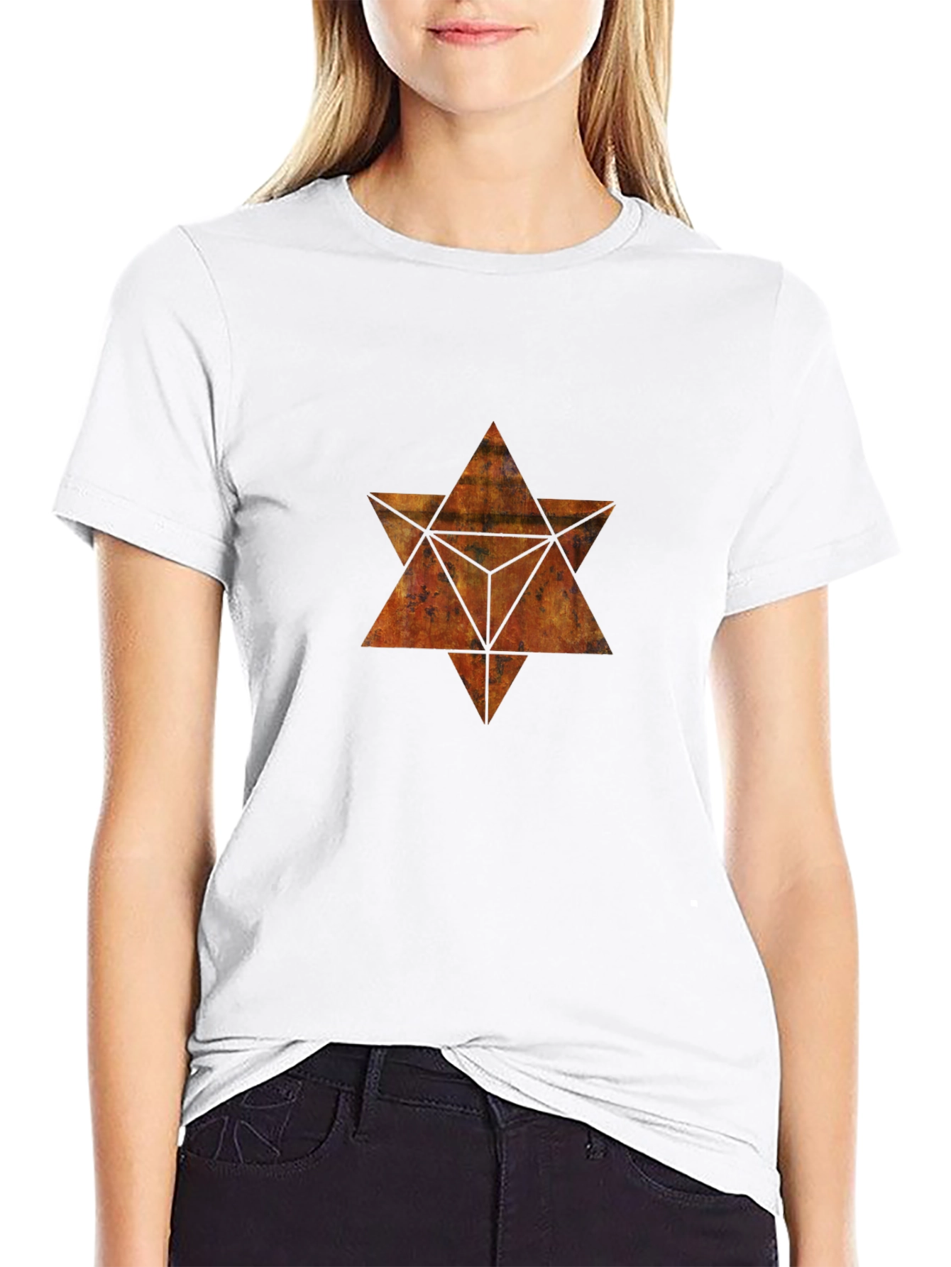 Merkaba Star Graphic T-Shirt - Black