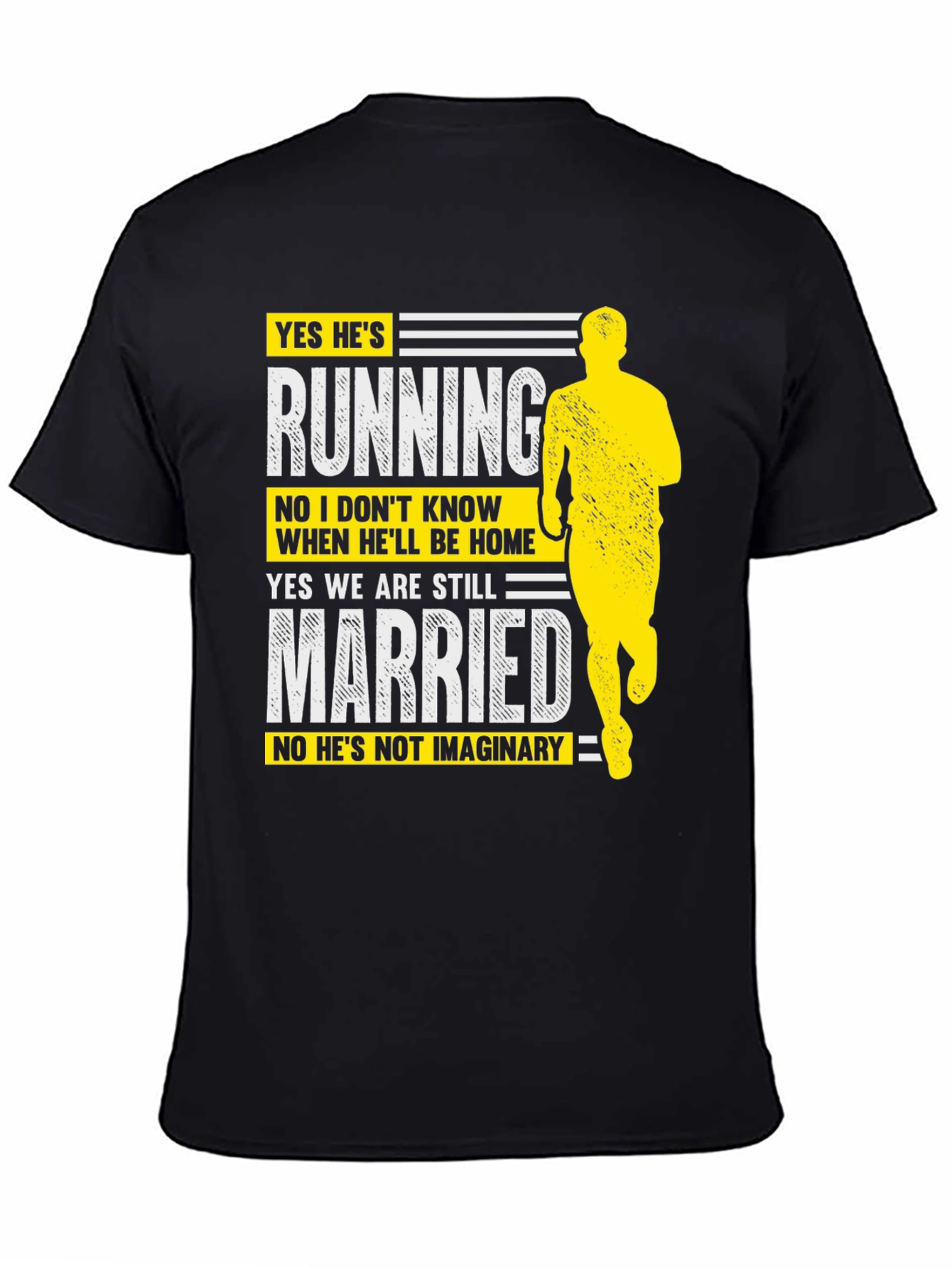 Funny Running Husband Graphic T-Shirt