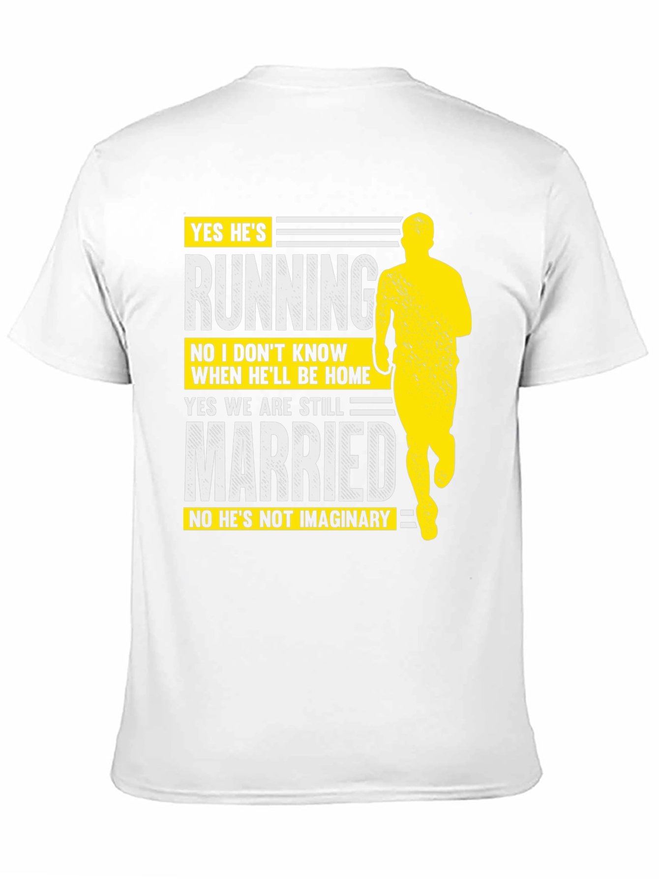 Funny Running Husband Graphic T-Shirt
