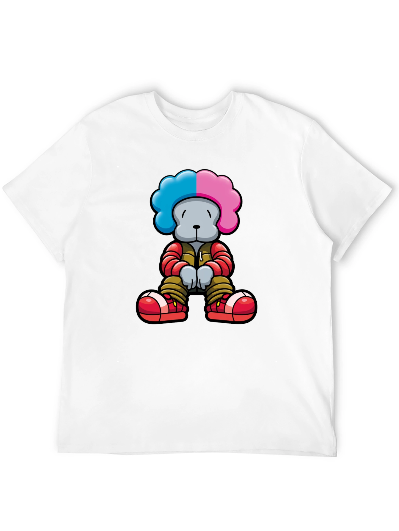Cartoon Bear Graphic Tee - Stylish Unisex T-Shirt