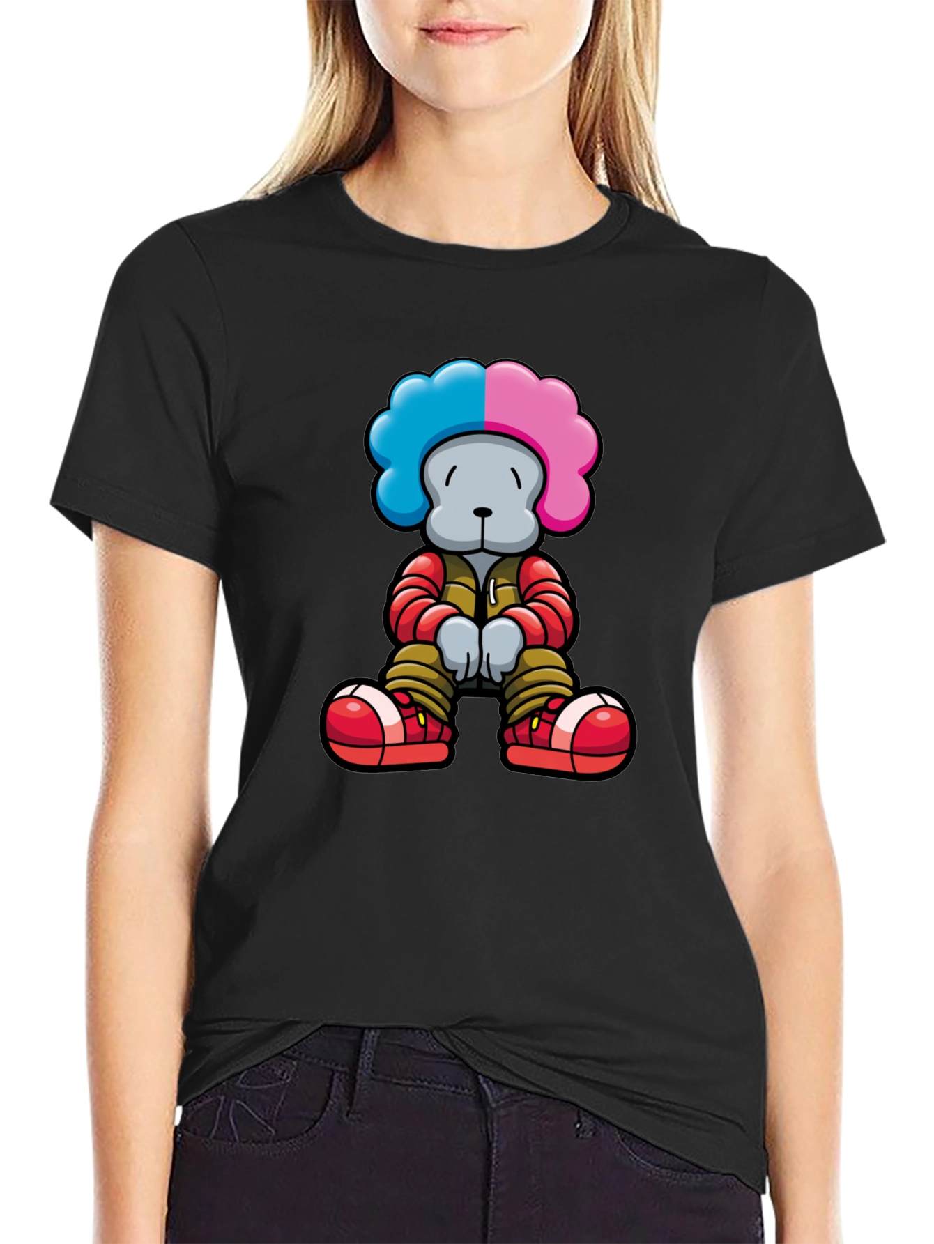 Cartoon Bear Graphic Tee - Stylish Unisex T-Shirt