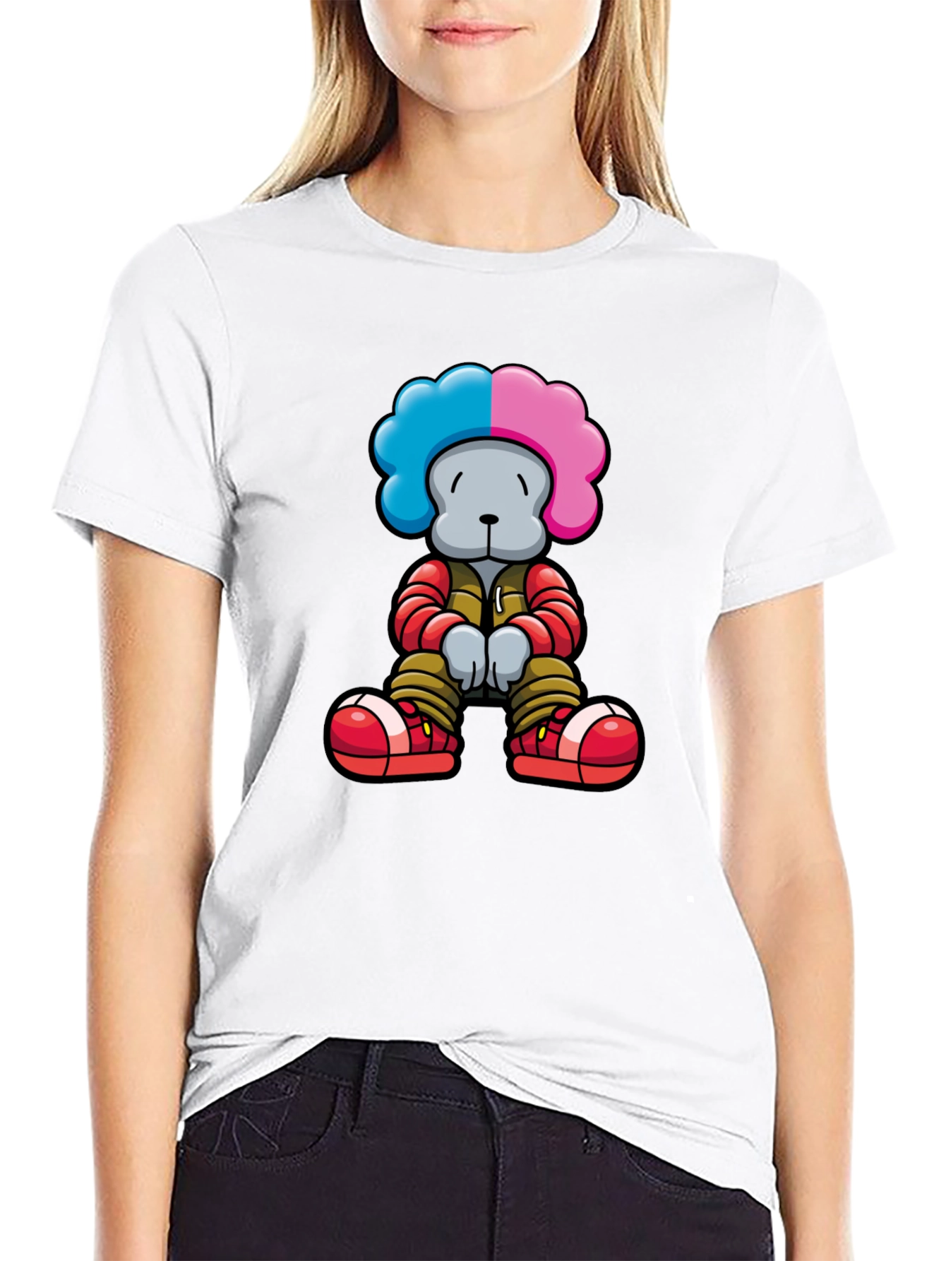 Cartoon Bear Graphic Tee - Stylish Unisex T-Shirt