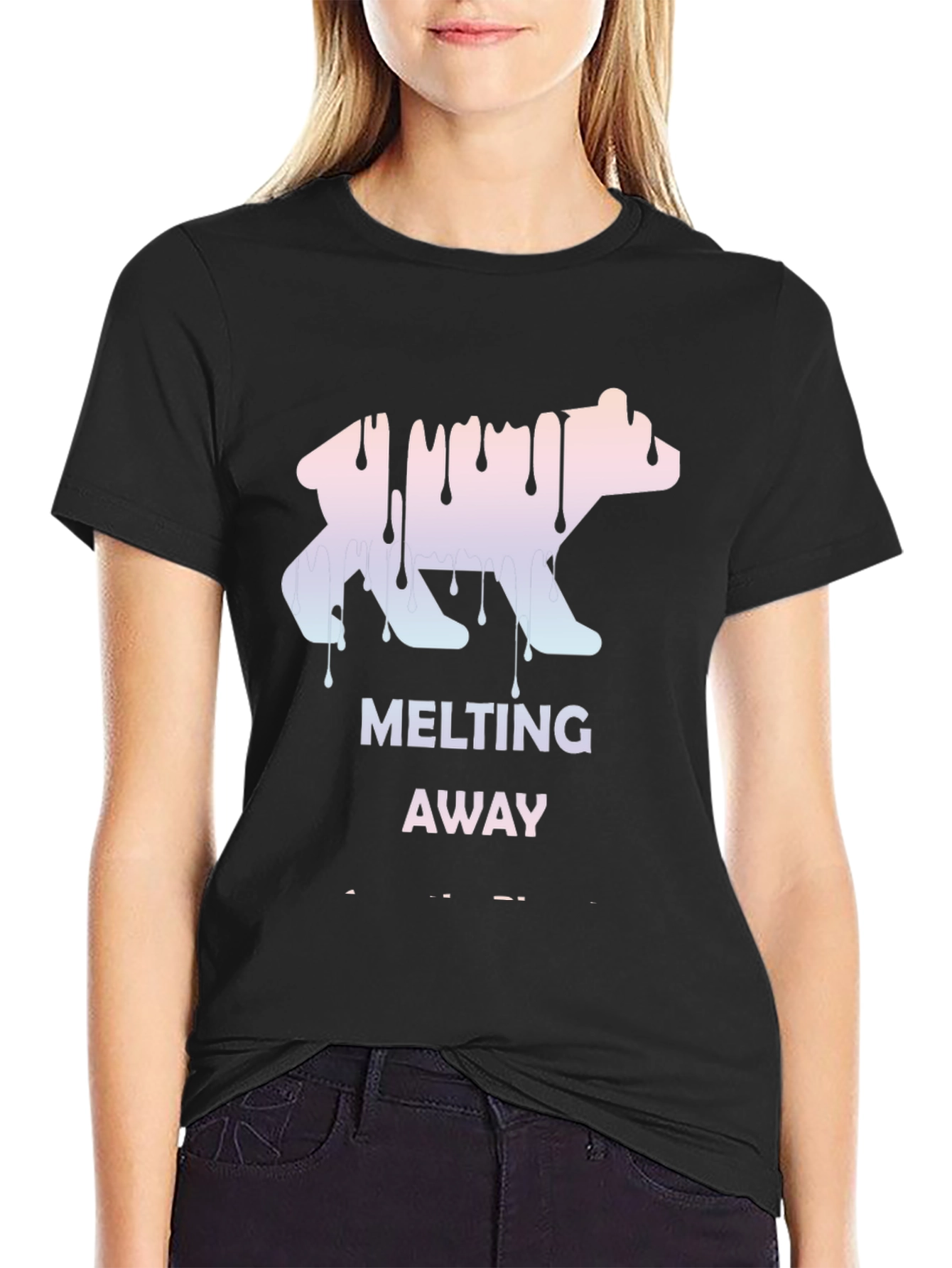 Melting Away Graphic Tee - Cool Bear Design T-Shirt