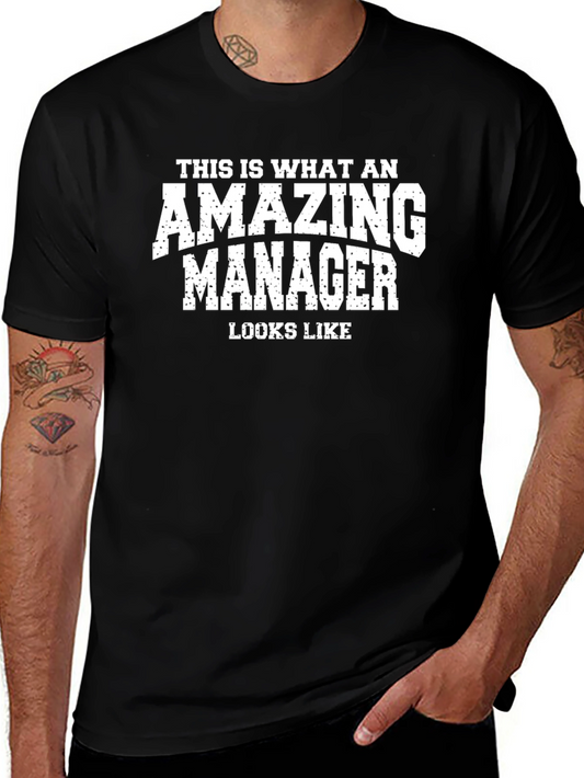 Amazing Manager Graphic T-Shirt - Black Cotton Tee