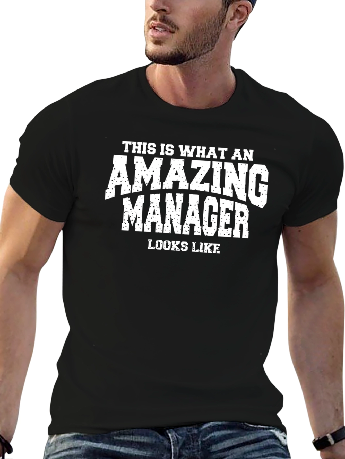 Amazing Manager Graphic T-Shirt - Black Cotton Tee