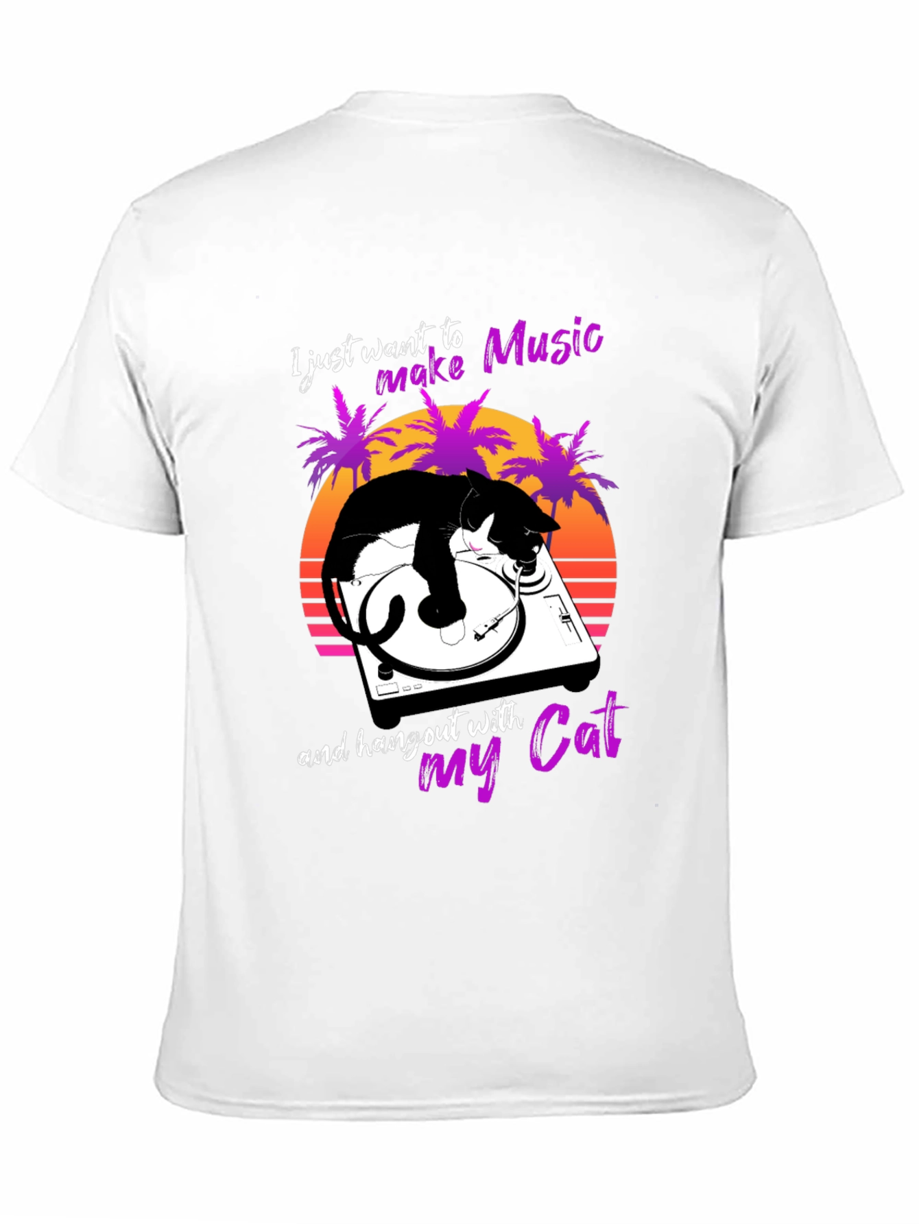 Music Lover Cat T-Shirt - DJ Cat Tee