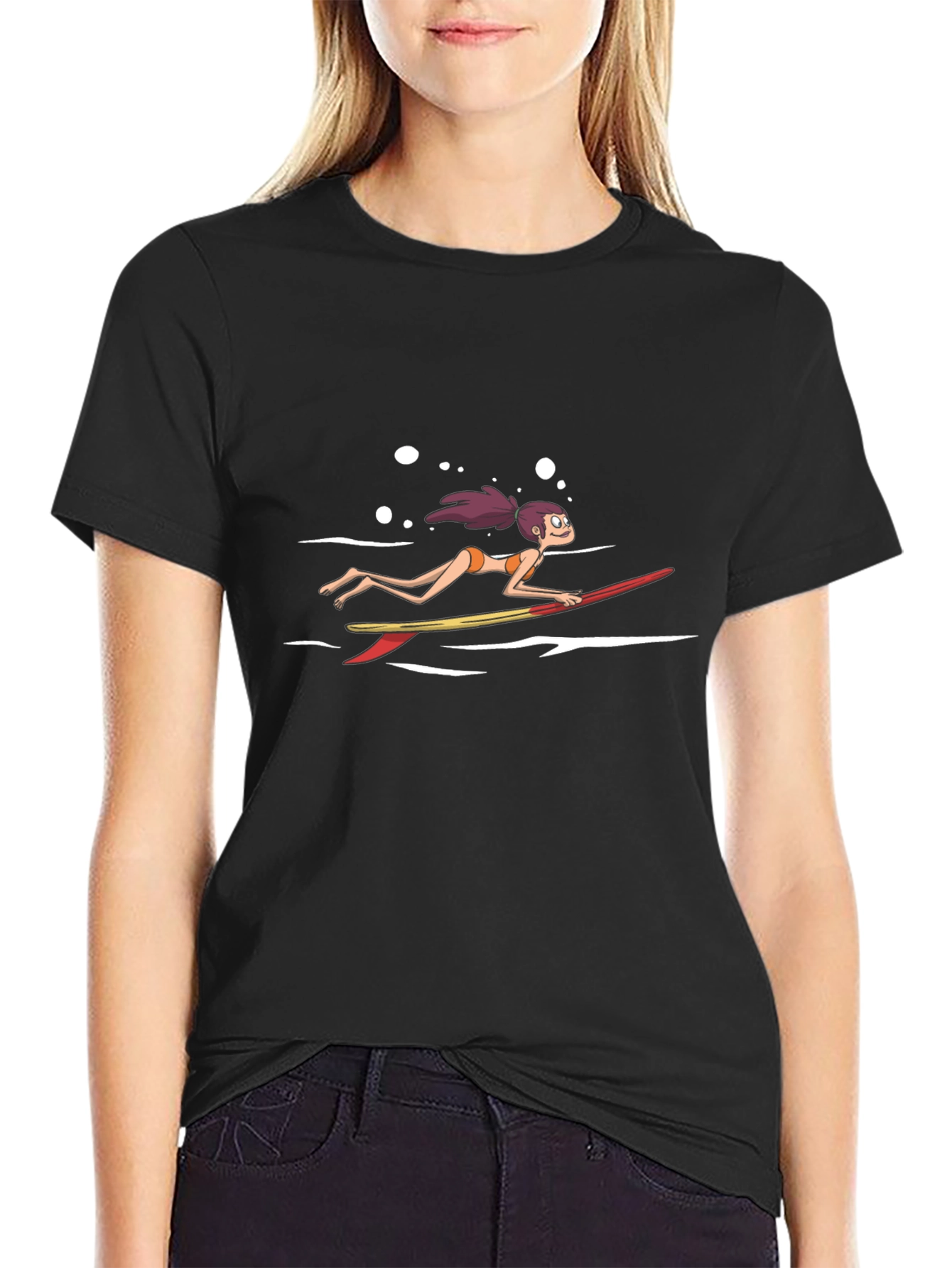 Surfer Girl Graphic Tee - Cool Casual Style