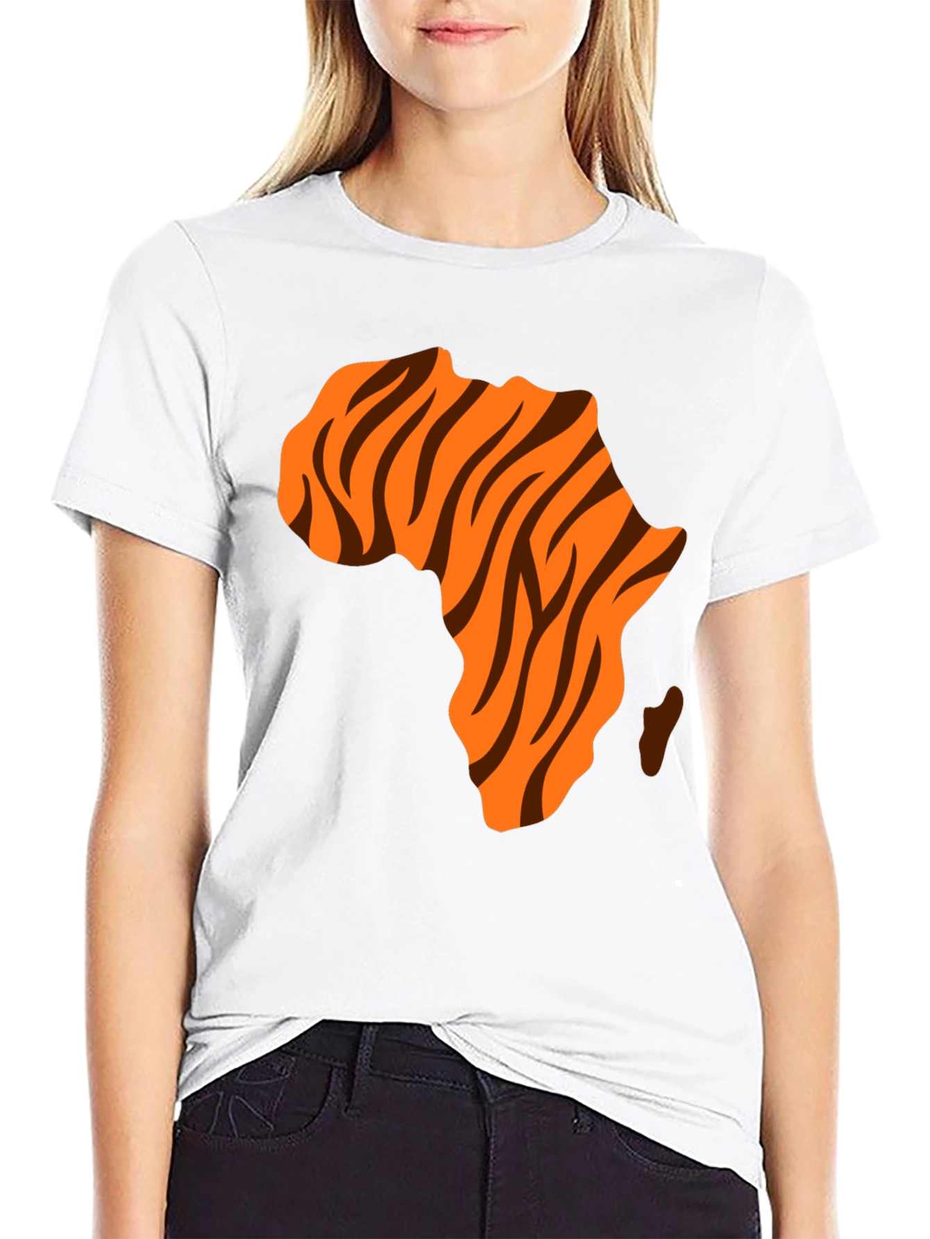 Africa Map Tiger Stripe Graphic Tee