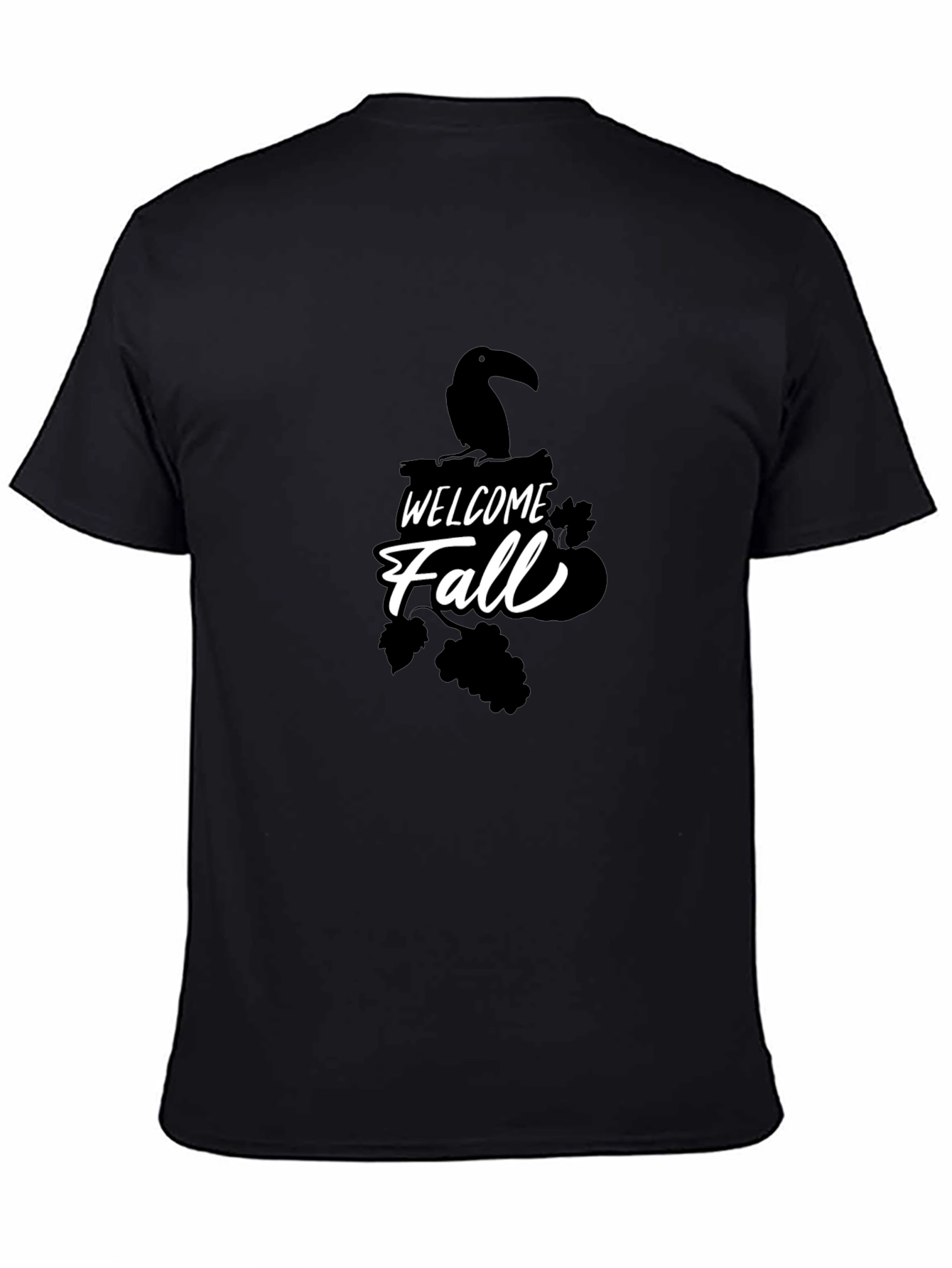 Welcome Fall Toucan Graphic Tee - Black T-Shirt